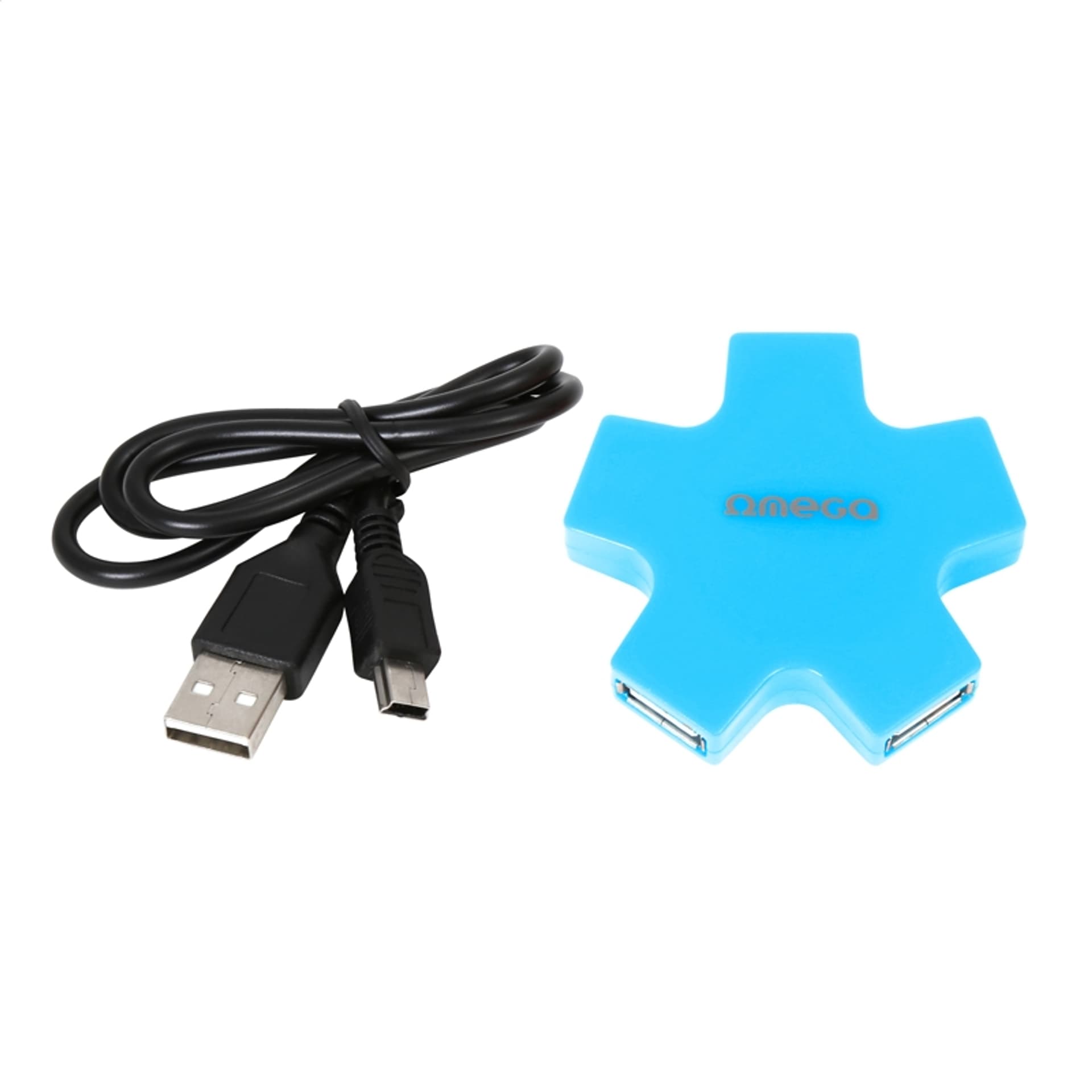 

OMEGA USB 2.0 HUB 4 PORT STAR BLUE [43520]