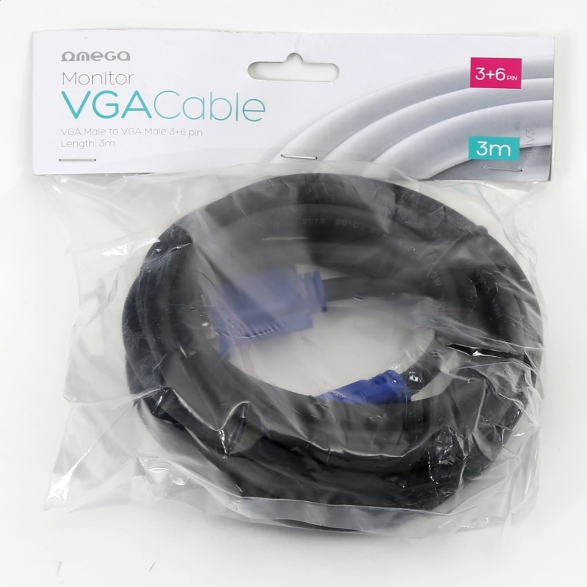 

OMEGA VGA CABLE KABEL 6+3 3.0M [40366]