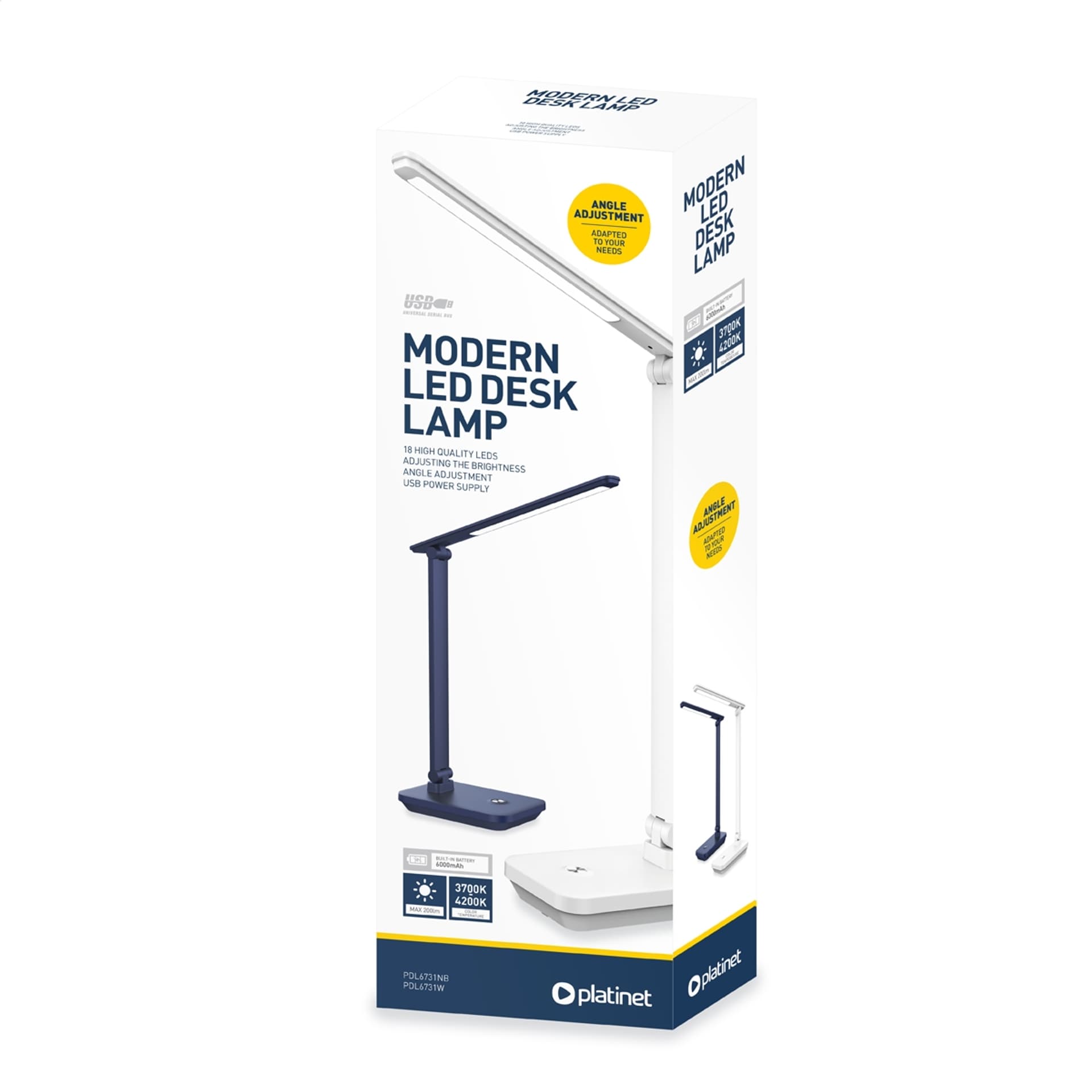 

PLATINET RECHARGEABLE DESK LAMP LAMPKA BIURKOWA LED 6000MAH 5W NAVY BLUE [45241]
