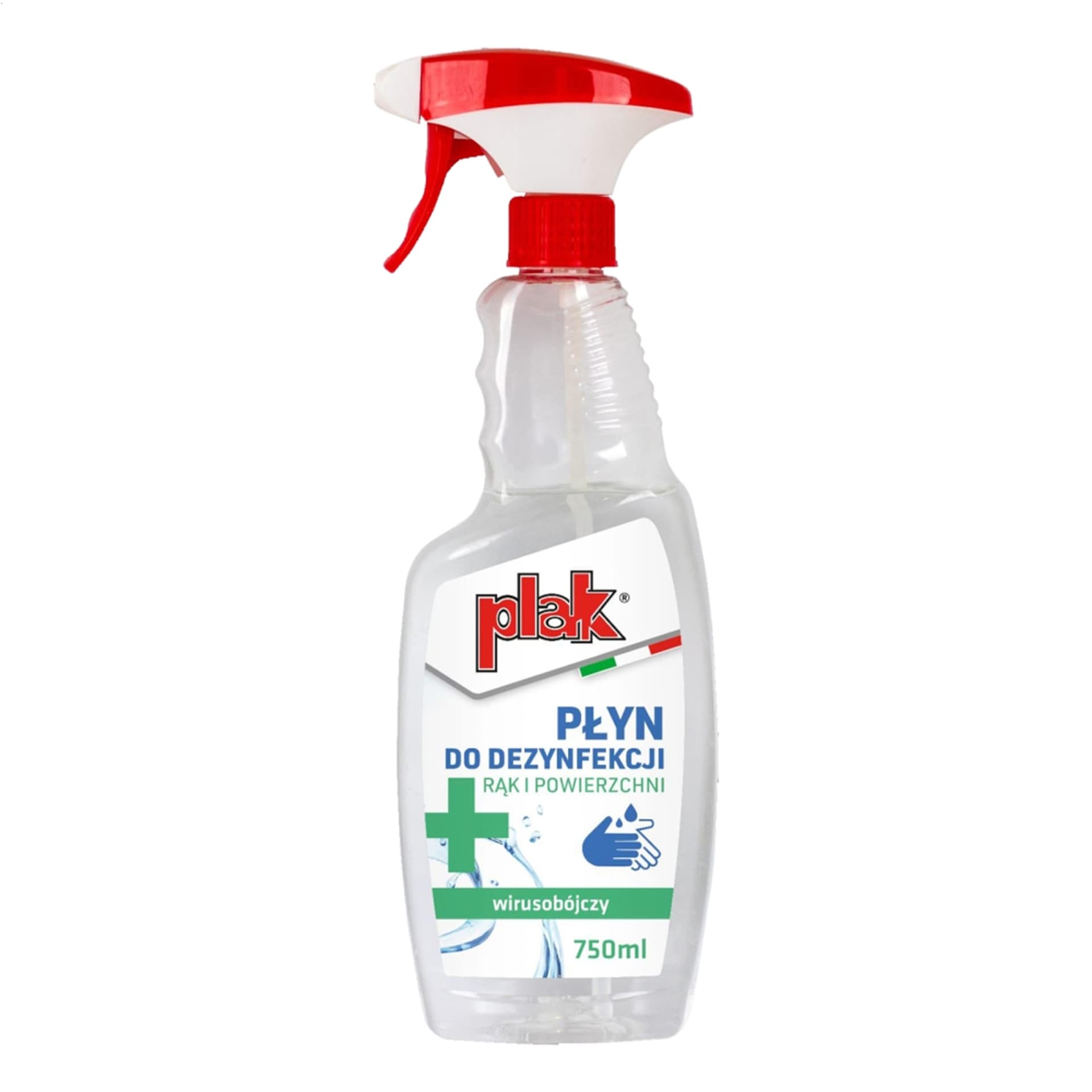 

PŁYN DO DEZYNFEKCJI RĄK I POWIERZCHNI, ATOMIZER PLAK 750ML