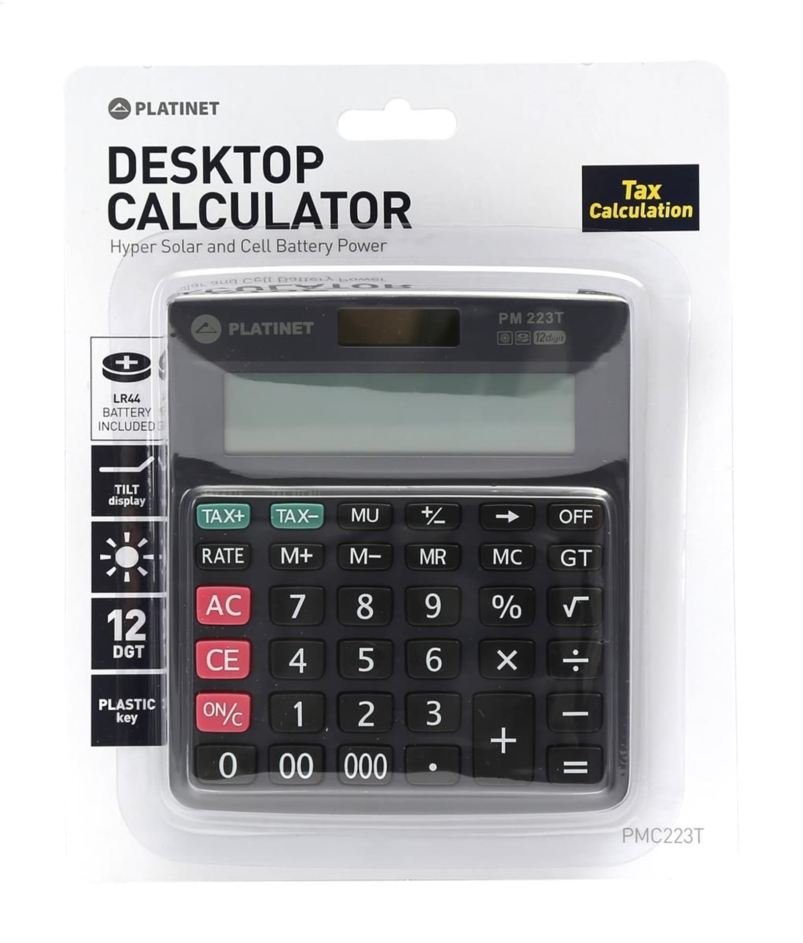 

PLATINET CALCULATOR KALKULATOR 12D TAX PMC223T [40468]