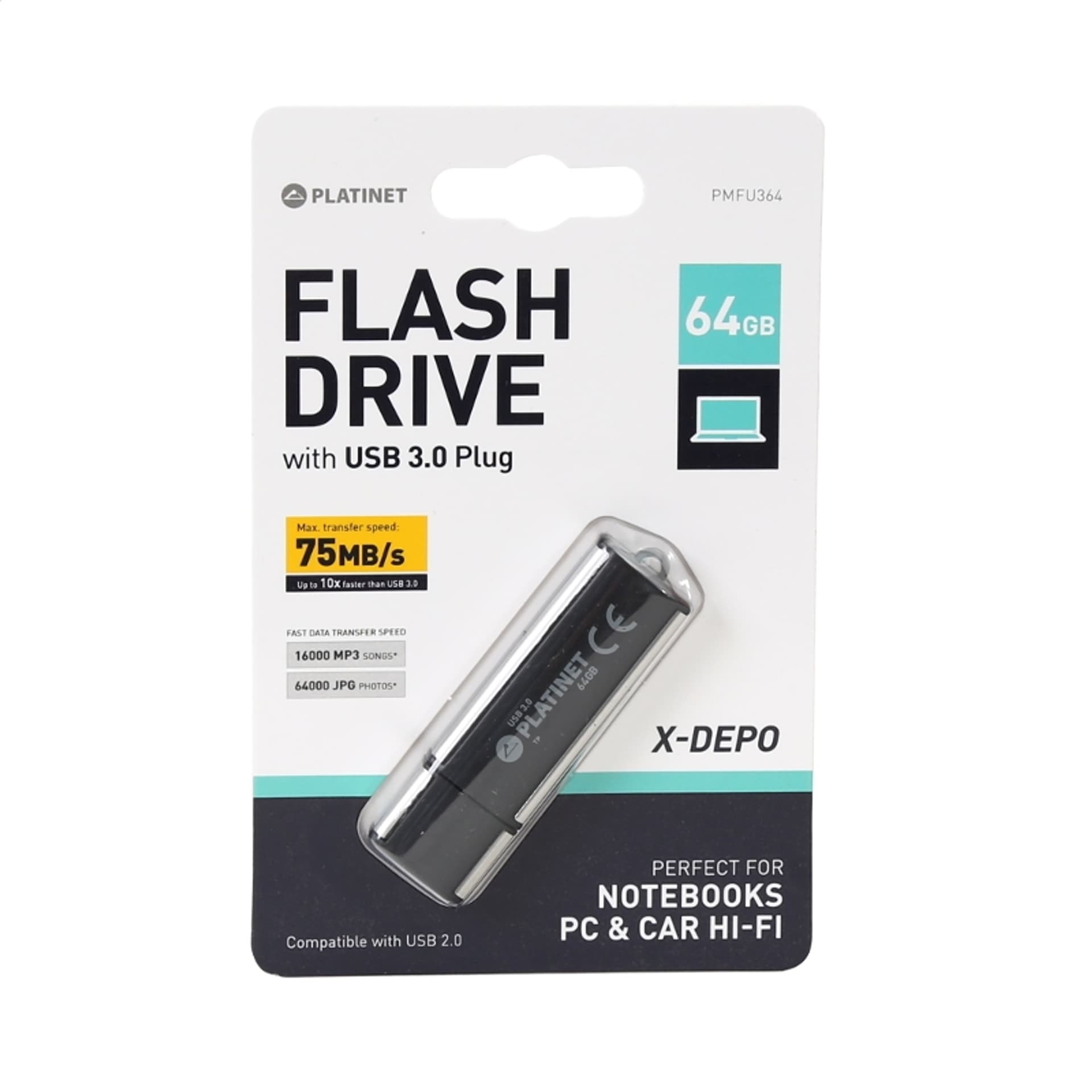 

PLATINET PENDRIVE USB 3.2 X-DEPO 64GB [41589]
