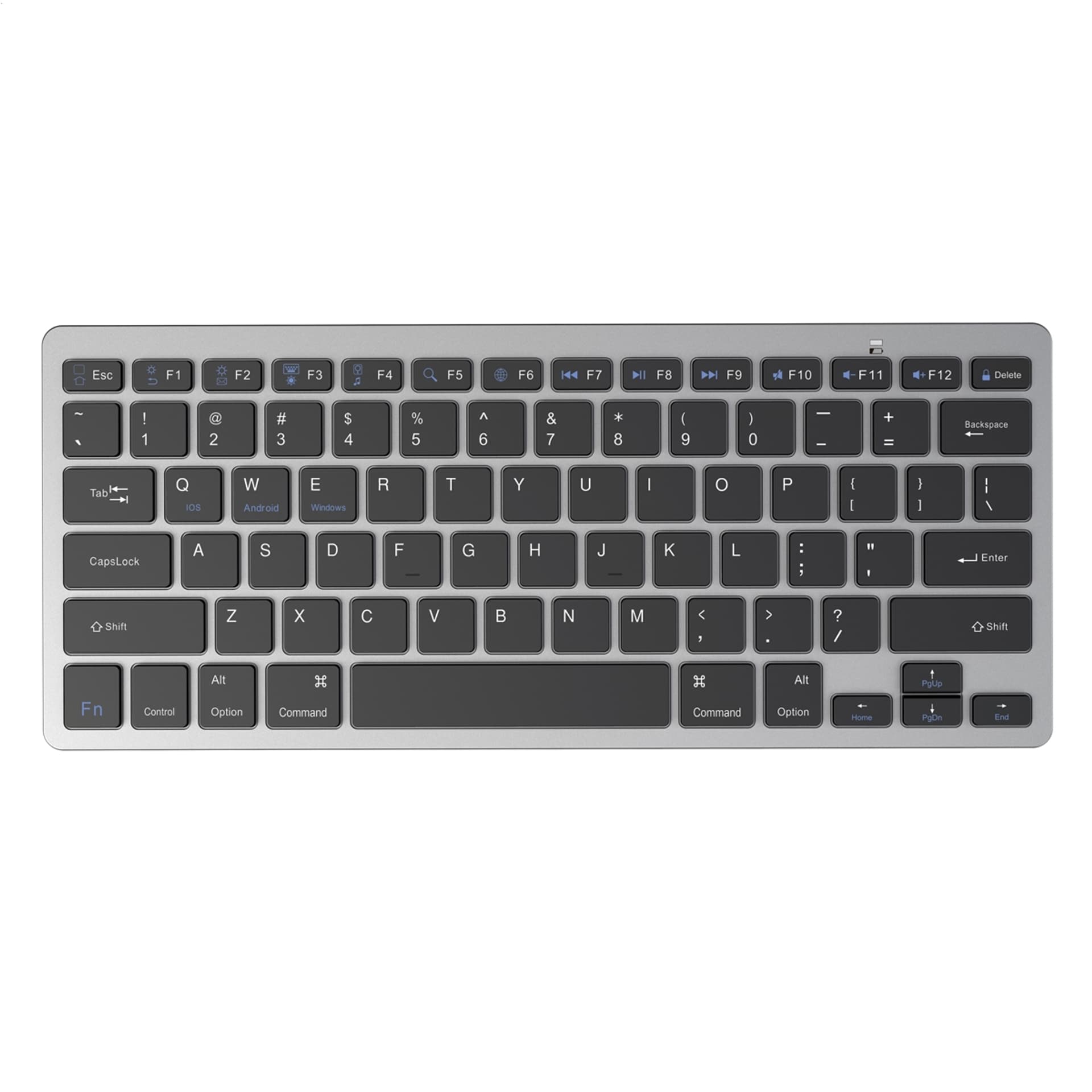 

PLATINET KEYBOARD KLAWIATURA BEZPRZEWODOWA 2 4GH BLUETOOTH USB US BLACK SILVER [45658]