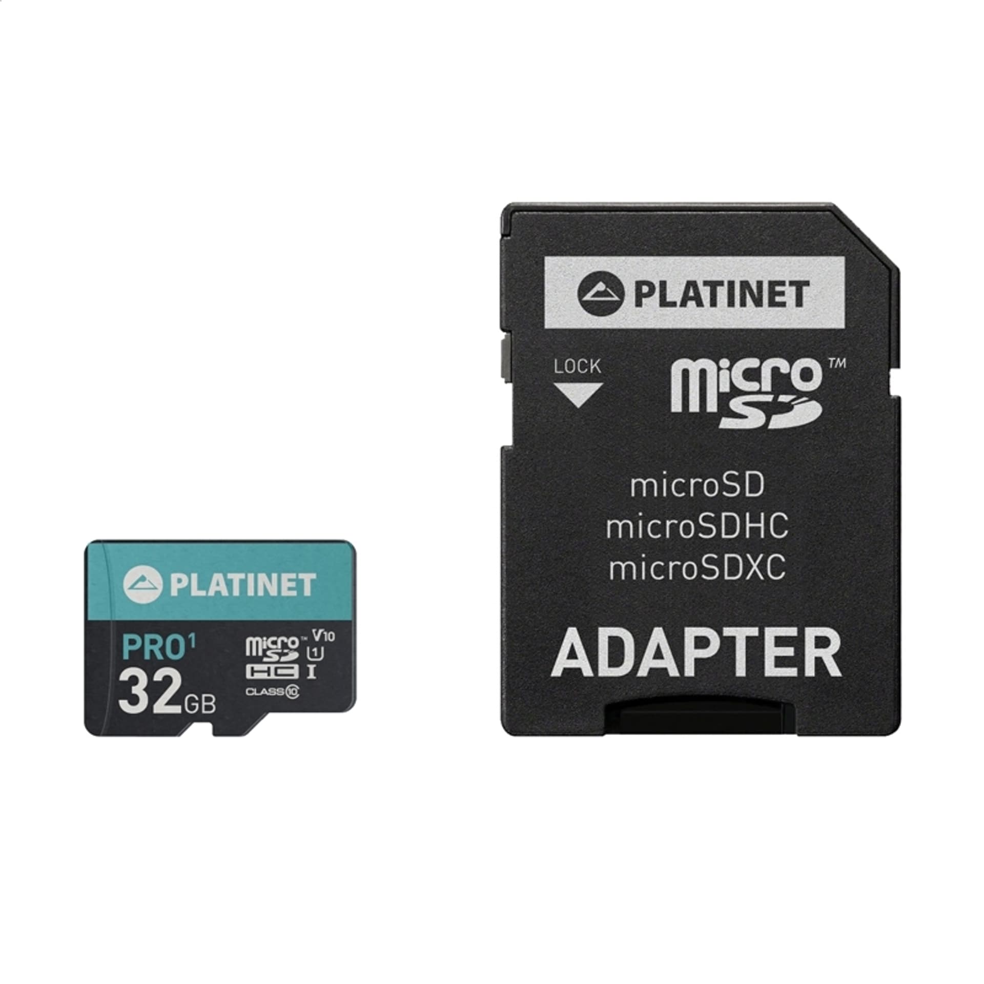 

PLATINET microSDHC SECURE DIGITAL + ADAPTER SD 32GB class10 U1 70MB/s [44002]