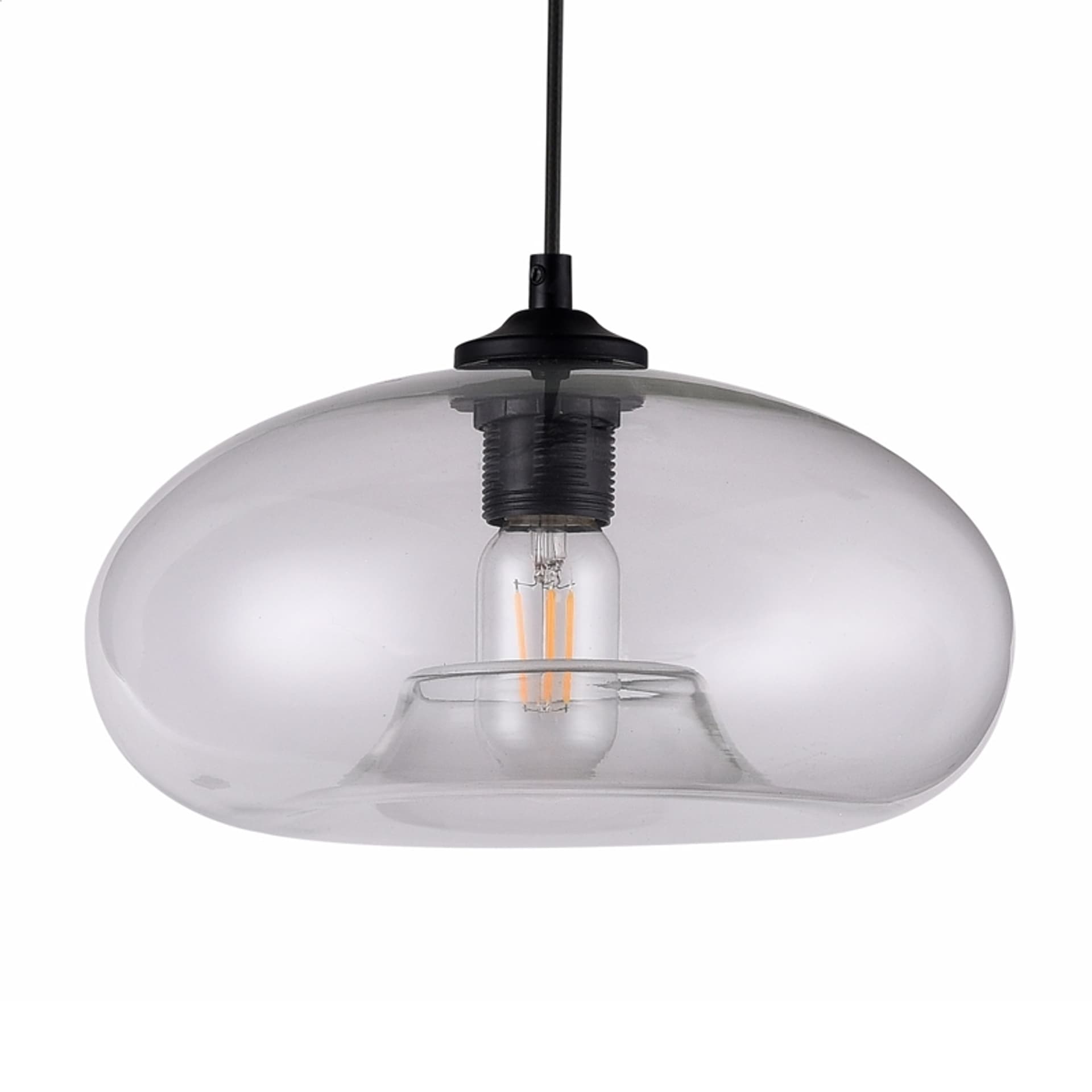 

PLATINET PENDANT LAMP LAMPA SUFITOWA DAFNE P351-1A E27 GLASS+METAL CLEAR 27x24 [44011]
