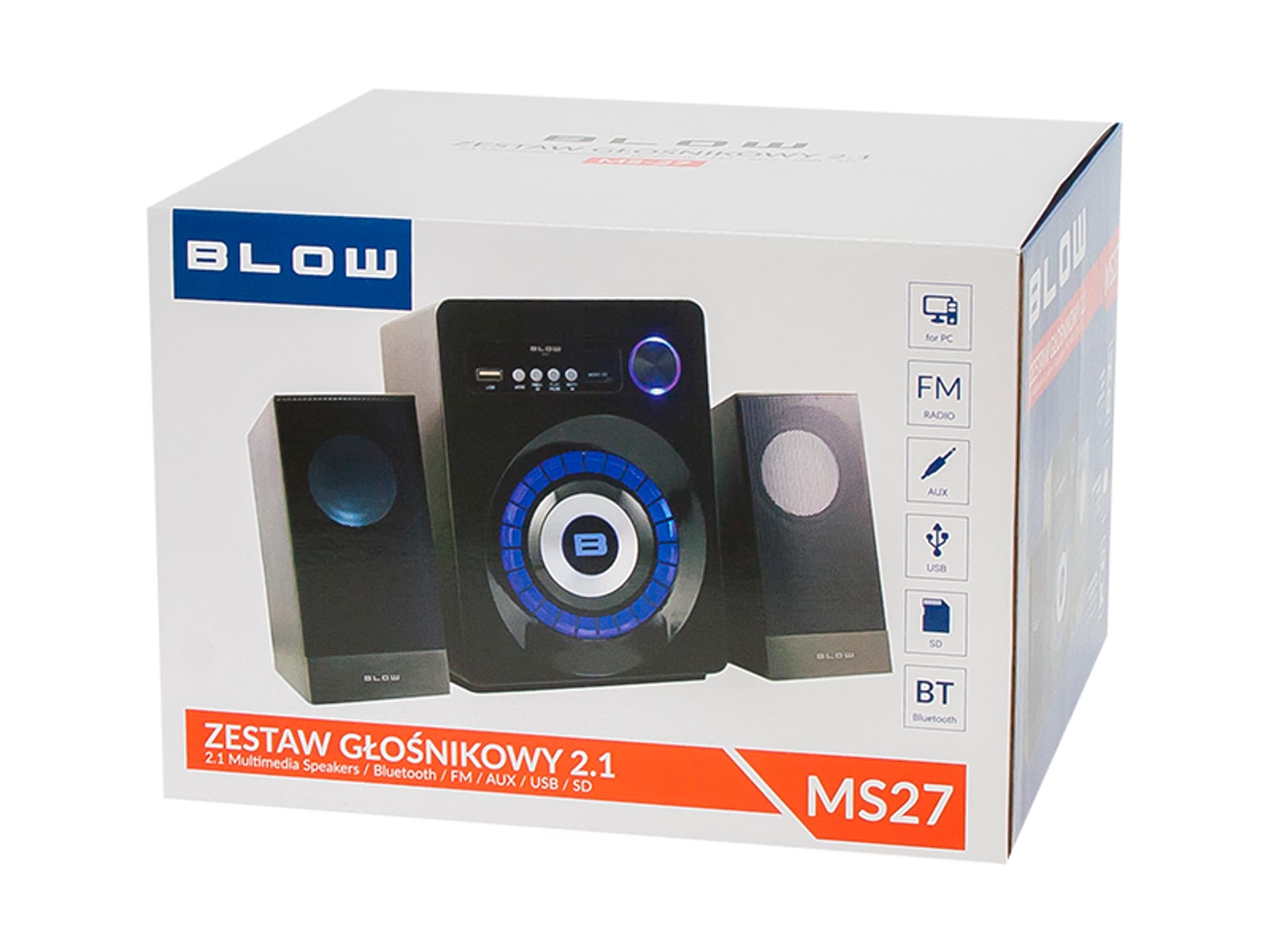 

66-378# Głośniki komputerowe 2.1 ms-27