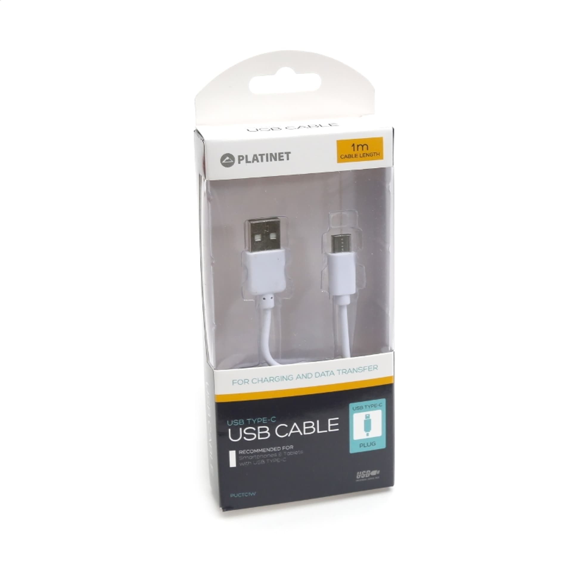 

PLATINET ARES USB TYPE-C TO USB CABLE KABEL 2A 1M WHITE [43761]