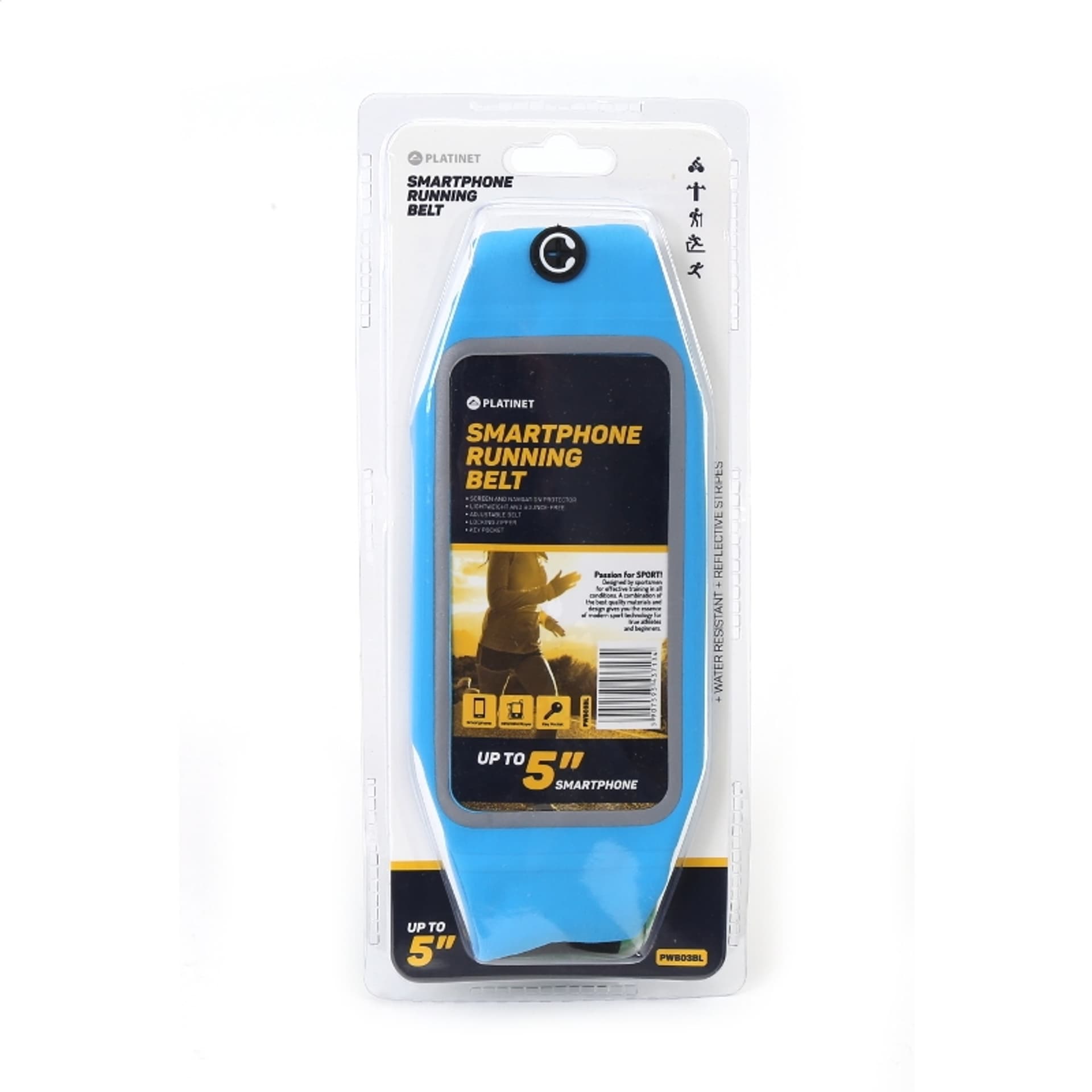 

PLATINET SPORTOWY PAS DO BIEGANIA Z OKNEM NA SMARTPHONE / SPORT WAIST BAG WITH SMARPTHONE WINDOW BLUE [43713]