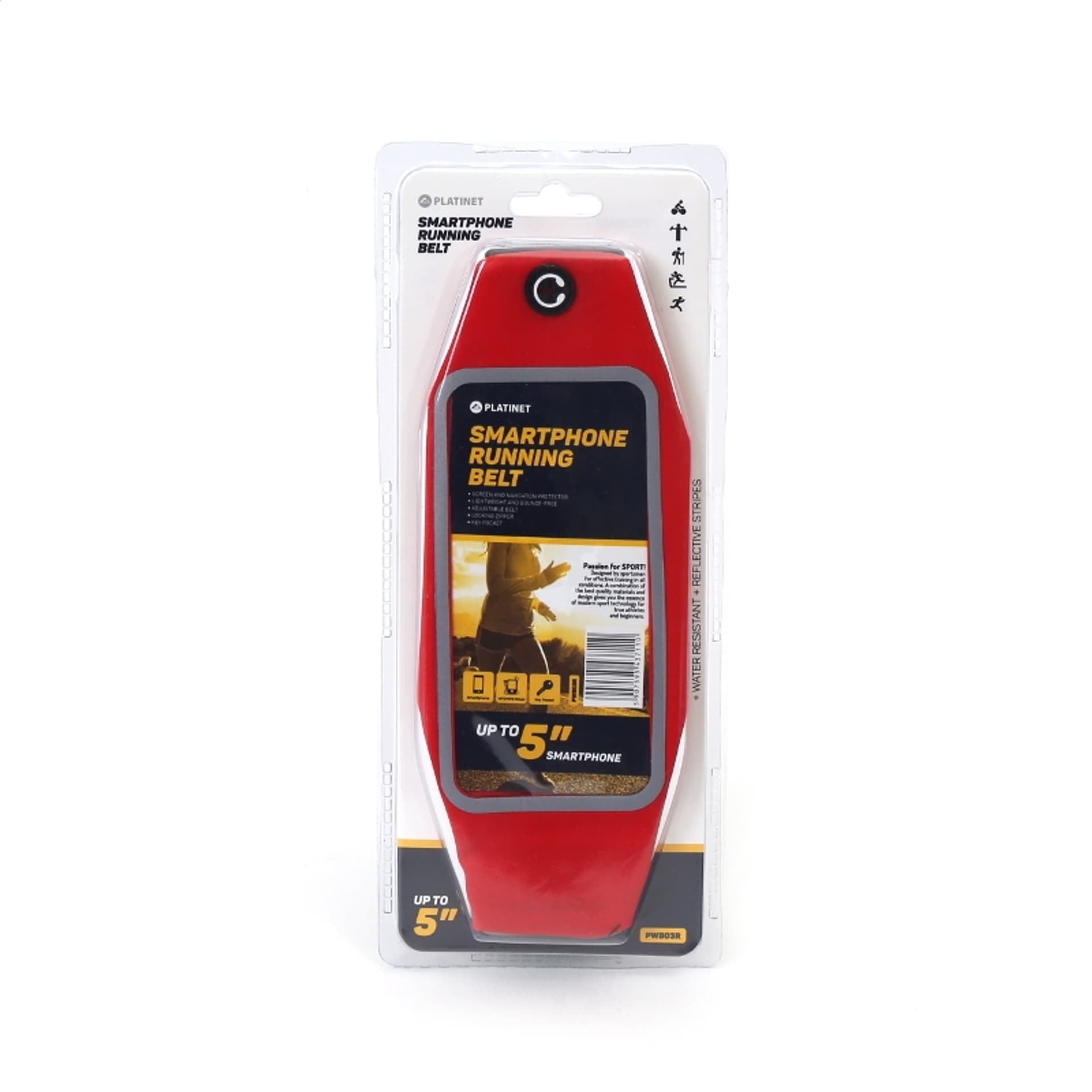 

PLATINET SPORTOWY PAS DO BIEGANIA Z OKNEM NA SMARTPHONE / SPORT WAIST BAG WITH SMARPTHONE WINDOW RED [43711]