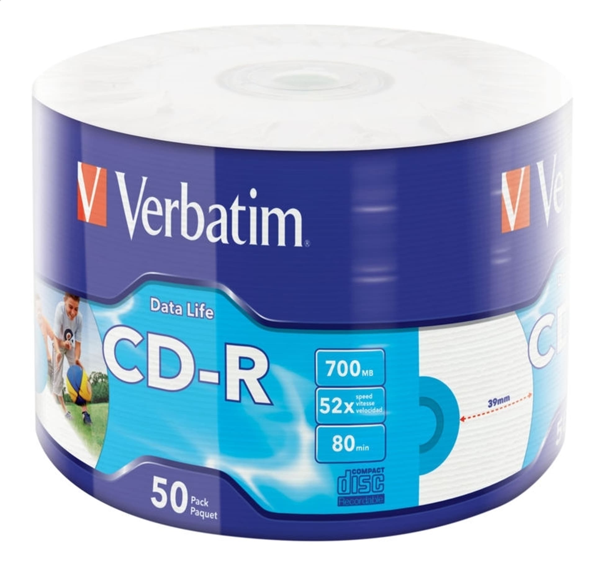 

Płyta CD Verbatim 43794 (700MB; 52x; 50szt.; Spindle)
