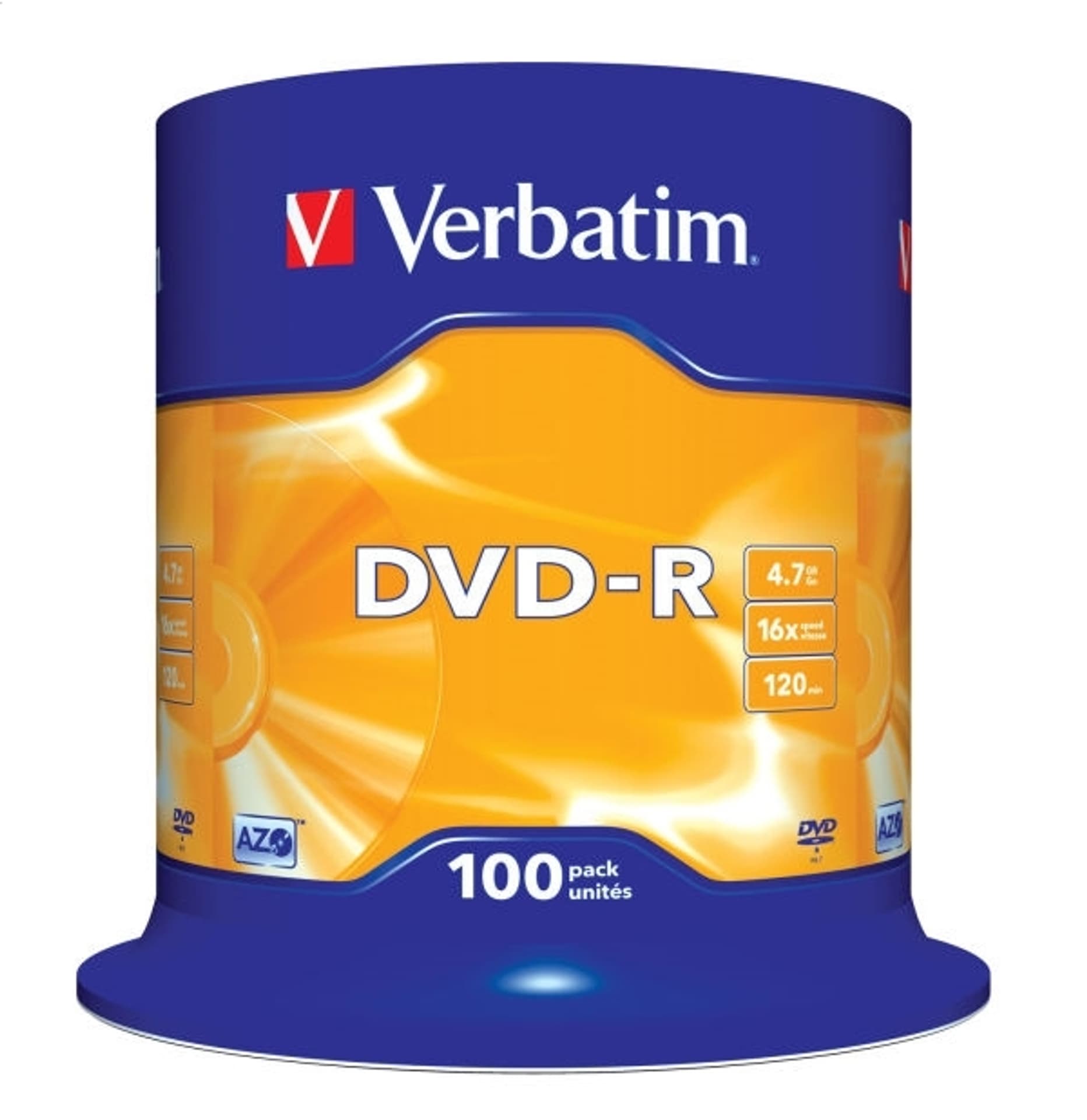 

Płyta DVD-R VERBATIM CAKE(100) 4.7GB x16 Matt Silver 43549, 100) 4.7gb x16 matt silver 4354