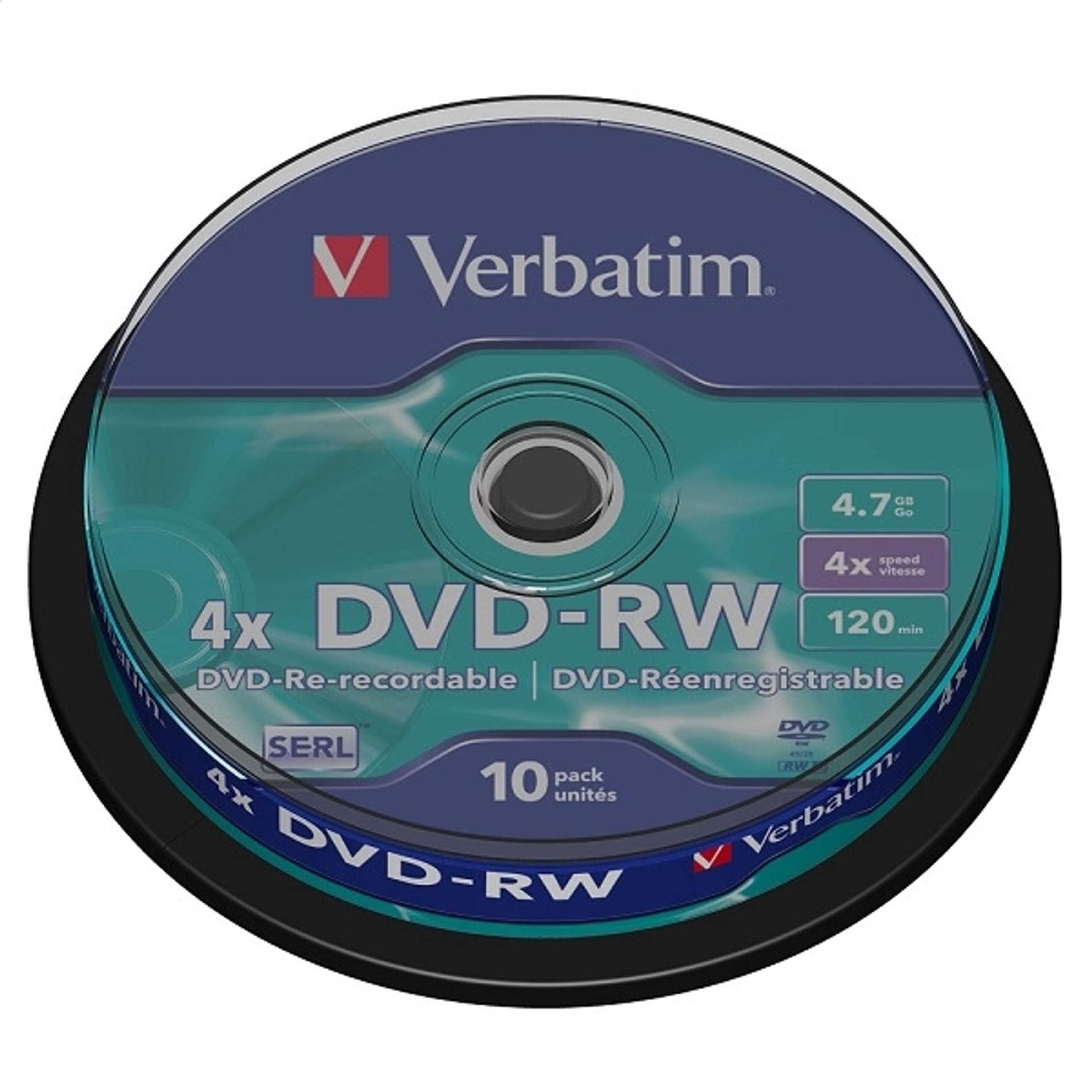

DVD-RW VERBATIM 4.7 GB 4x Cake 10 szt.