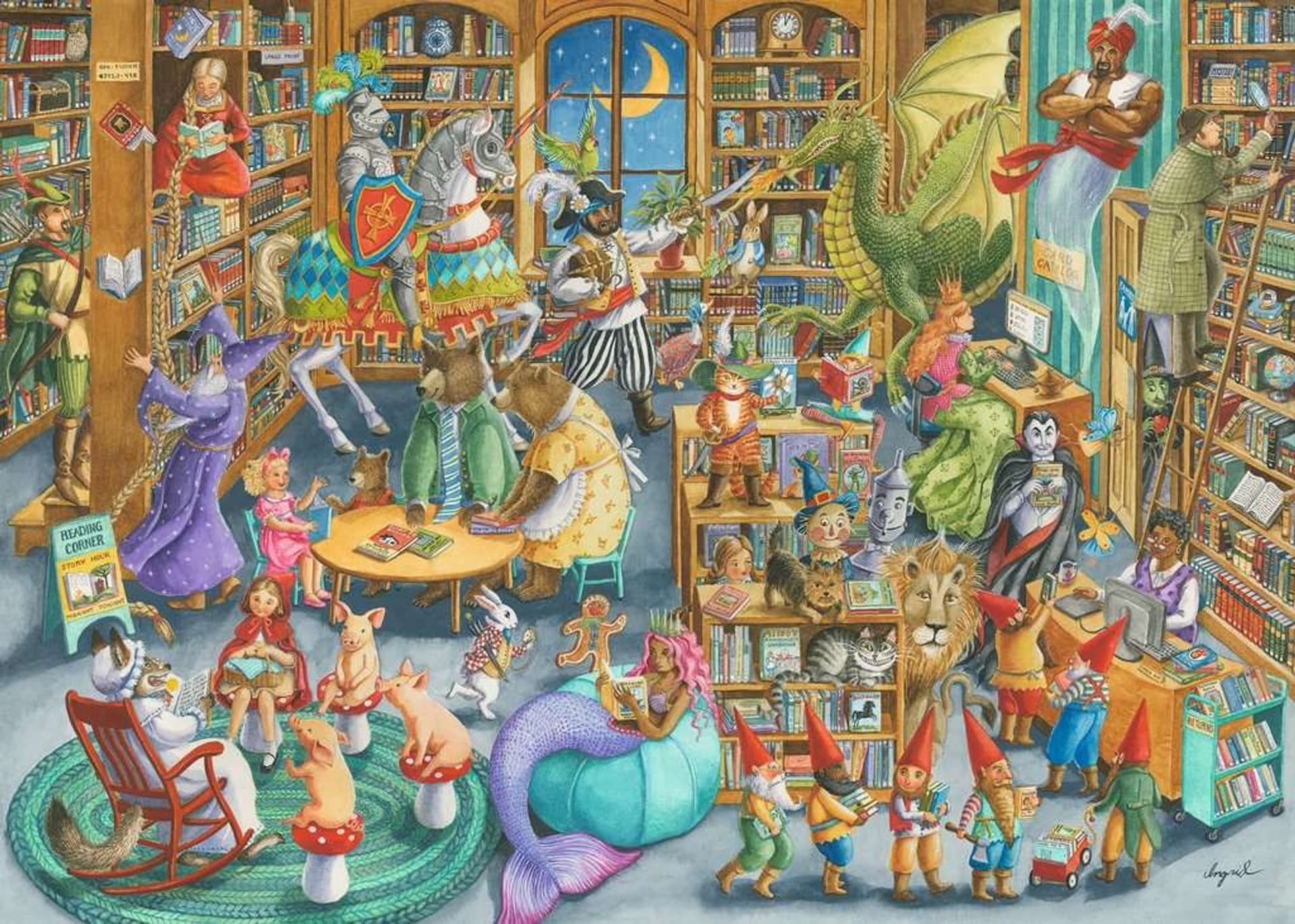 

Puzzle 2D 1000 elementów Północ w bibilotece