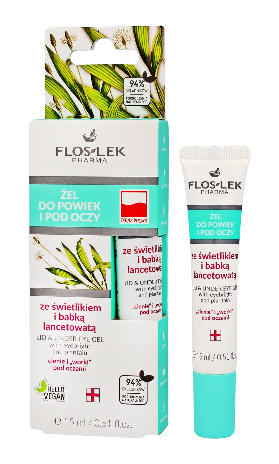 

Floslek Pharma Żel ze świetlikiem i babką lancetowatą do powiek i pod oczy w tubce 15ml