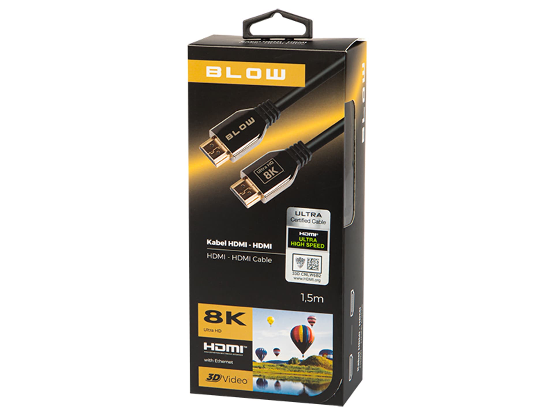

92-647# Przył.hdmi-hdmi premium 1.5m 8k 2.1v