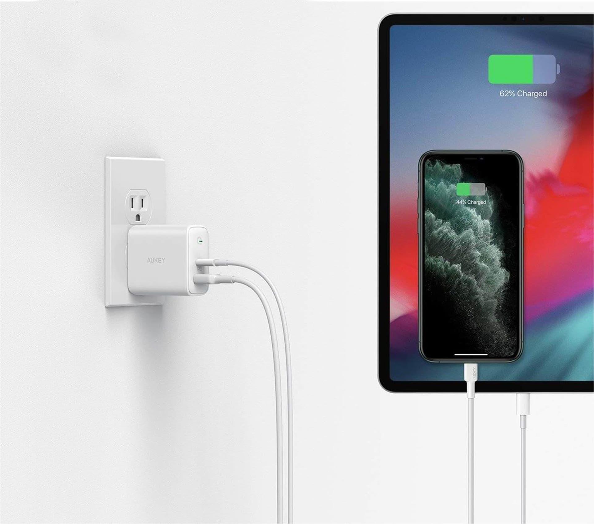 

AUEKY PA-D1 ŁADOWARKA SIECIOWA 30W 2XUSB-C PD 3.0