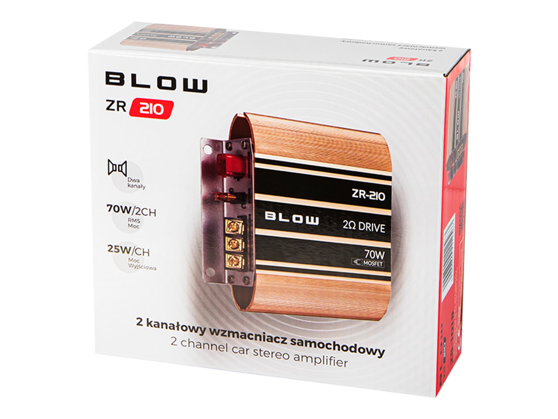 

28-101# Wzmacniacz samochodowy blow zr210 2x70w
