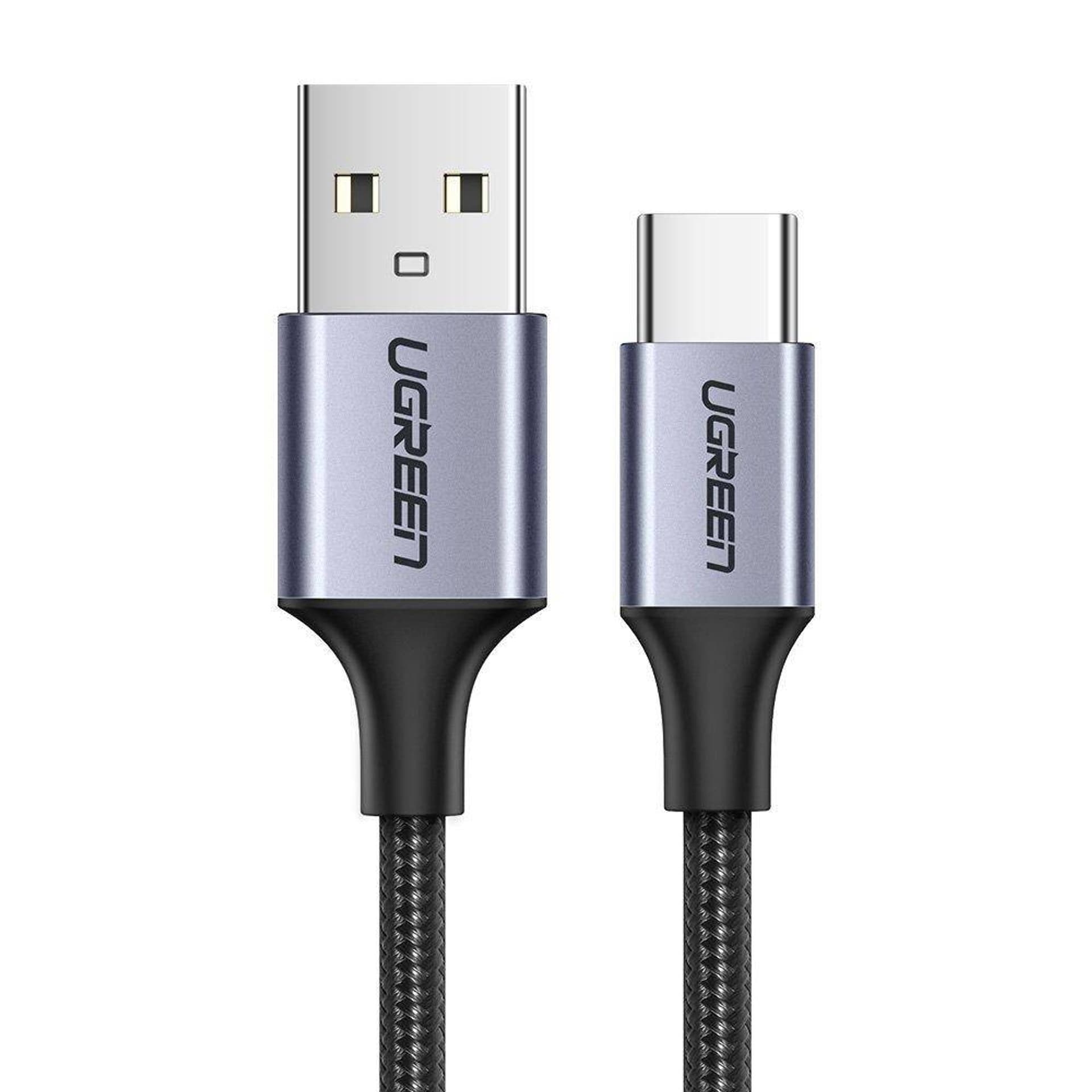 

Kabel USB do USB-C QC3.0 UGREEN 0,25m z aluminiową wtyczką (czarny)