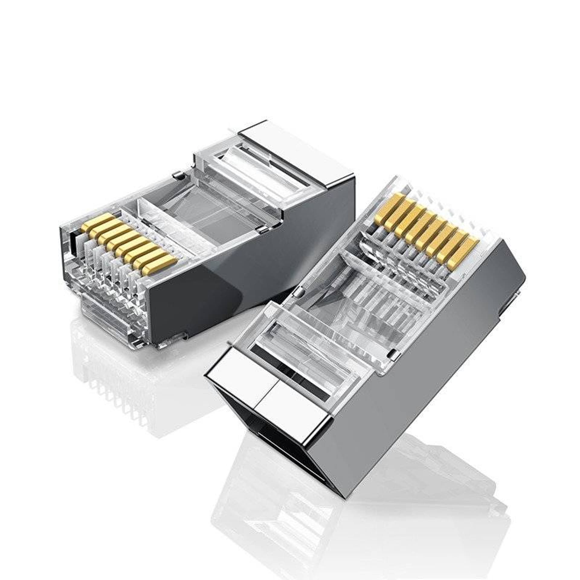 

Metalowa wtyczka RJ45 UGREEN Ethernet, 8P/8C, Cat.6, UTP (10szt.)
