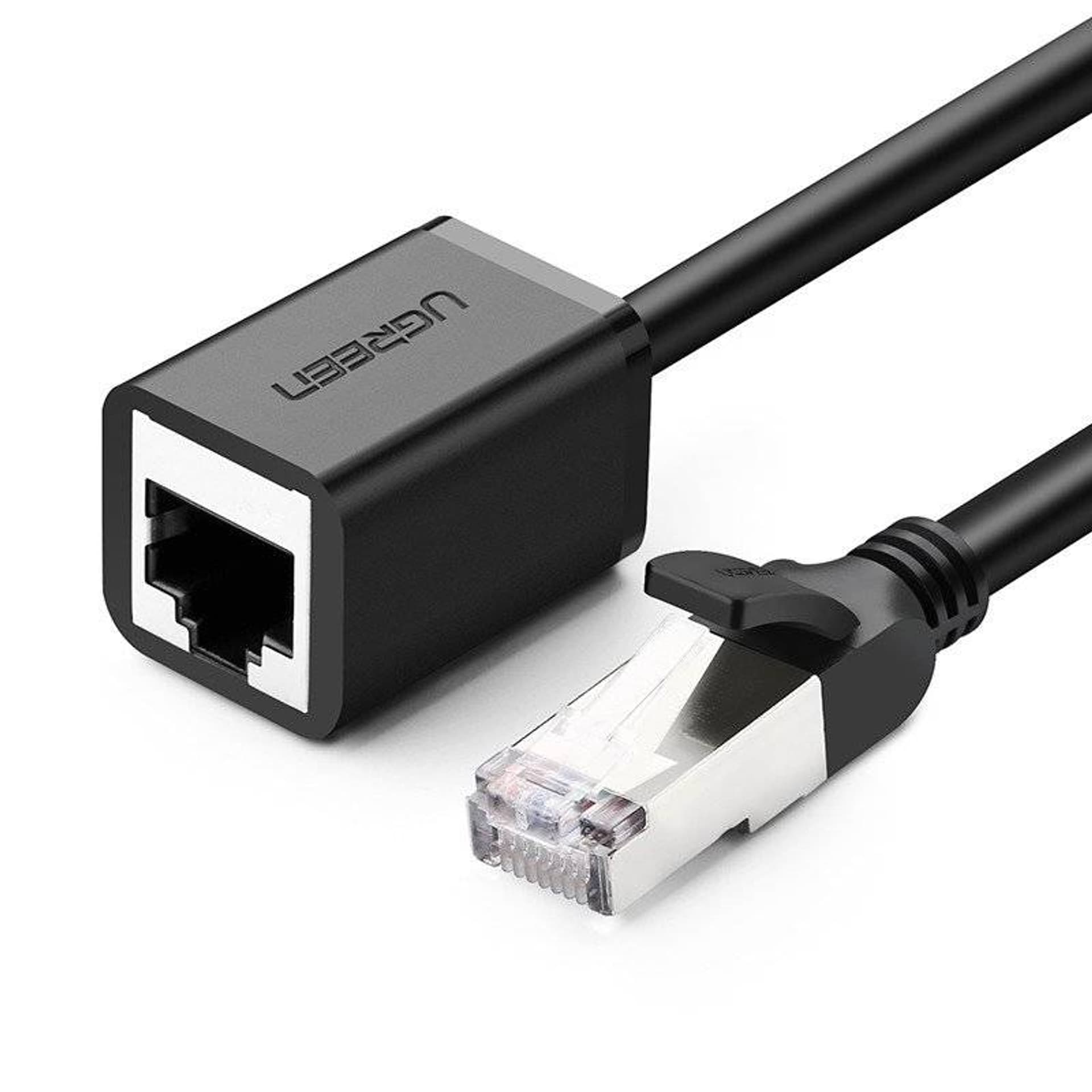 

Kabel sieciowy UGREEN przedłużacz Ethernet RJ45, Cat. 6, FTP, z metalową wtyczną 0.5m (czarny)