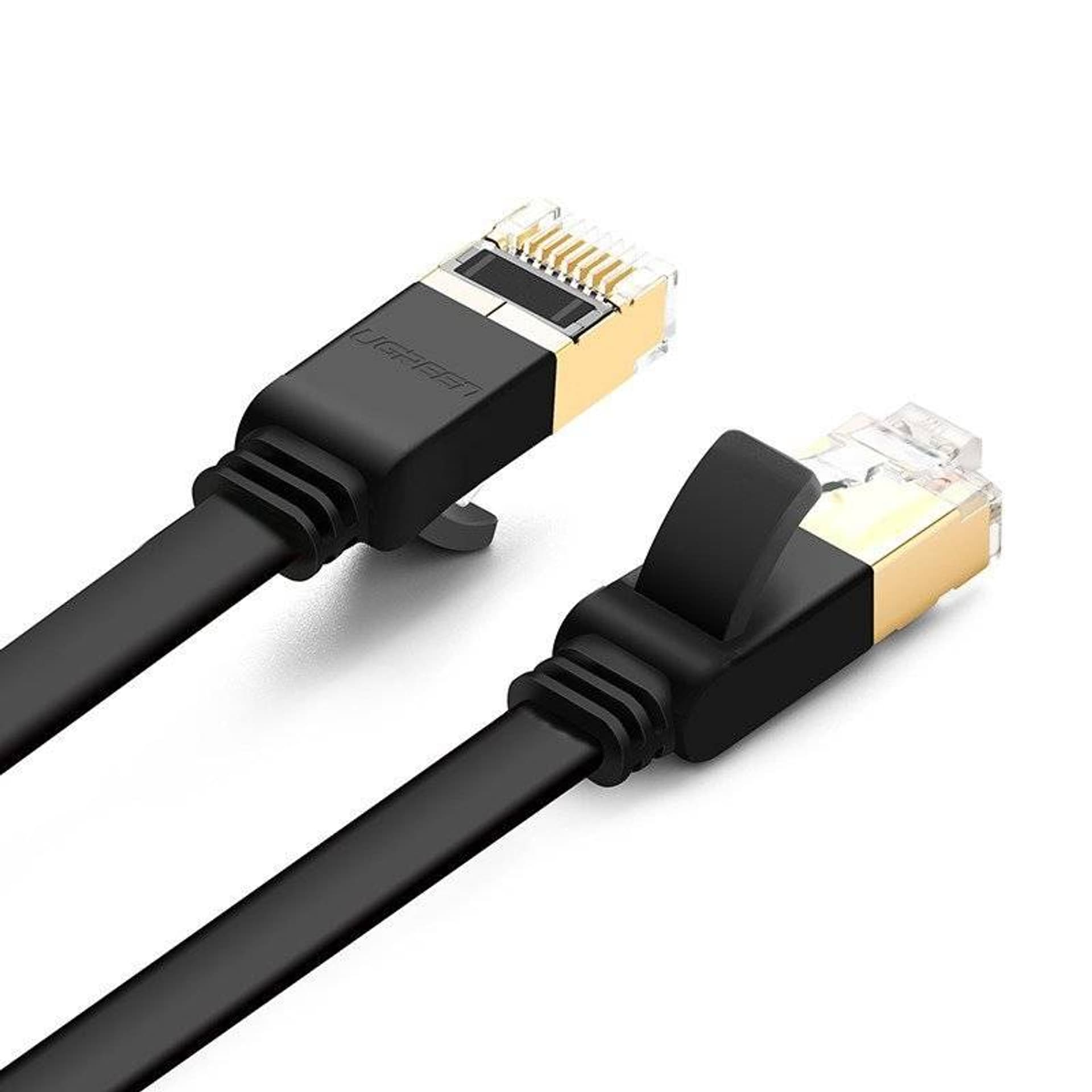 

Płaski kabel sieciowy UGREEN NW106 Ethernet RJ45, Cat.7, STP, 1m (czarny)