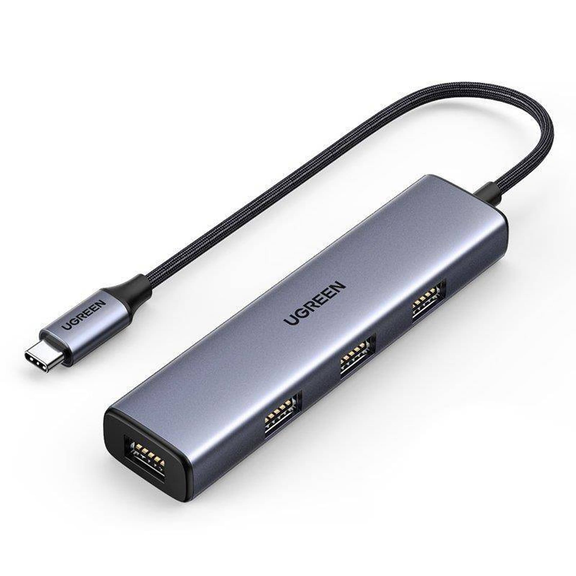 

Adapter 4w1 UGREEN CM473 Hub USB-C do 4x USB 3.0 (szary)