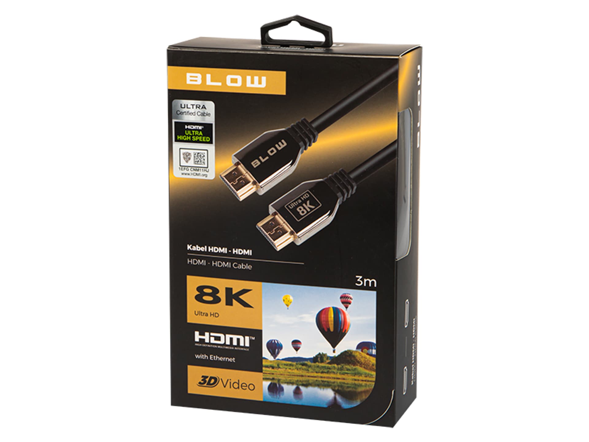 

92-648# Przył.hdmi-hdmi premium 3m 8k 2.1v