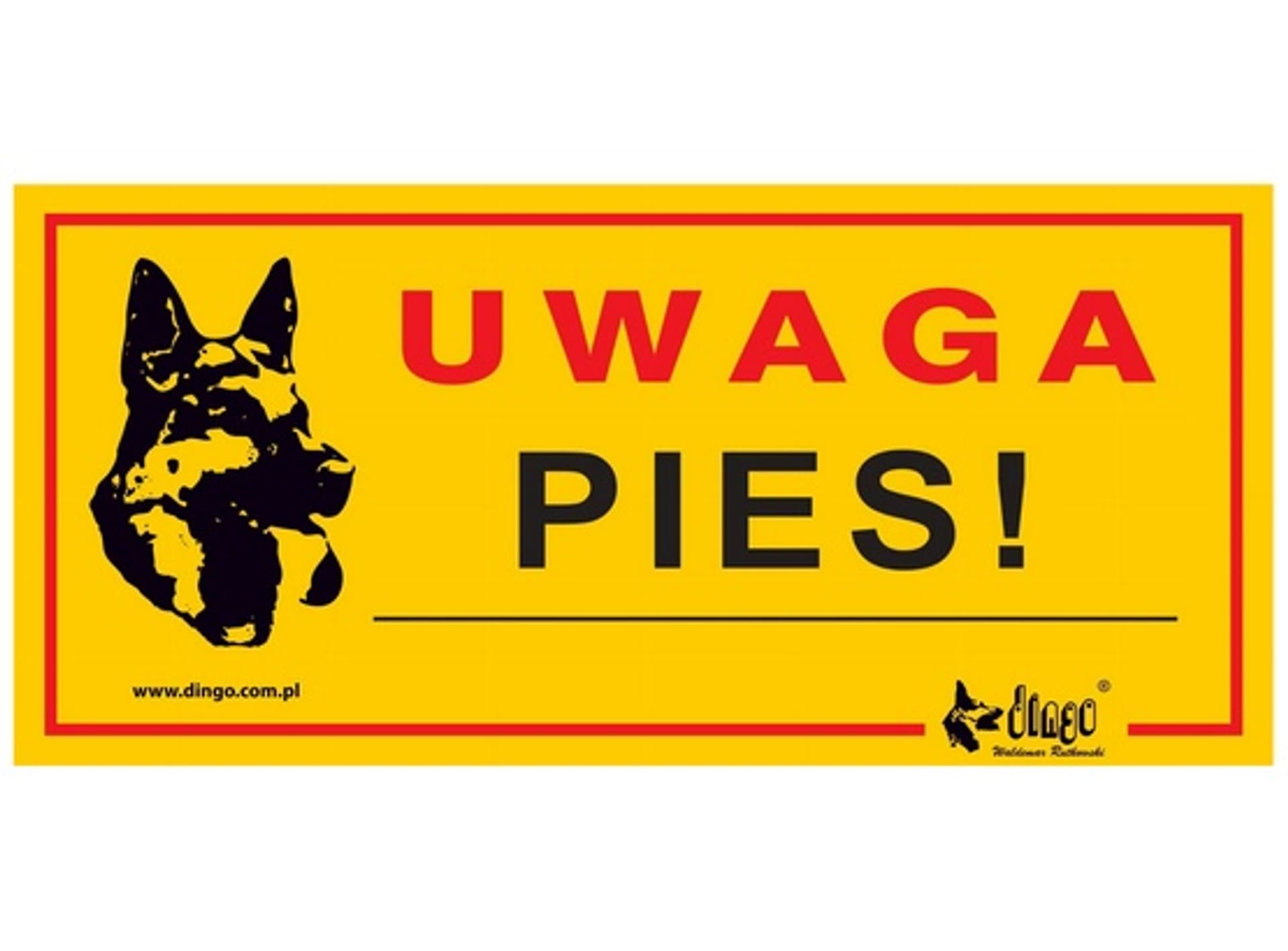

Dingo Tabliczka ostrzegawcza "Uwaga pies!"