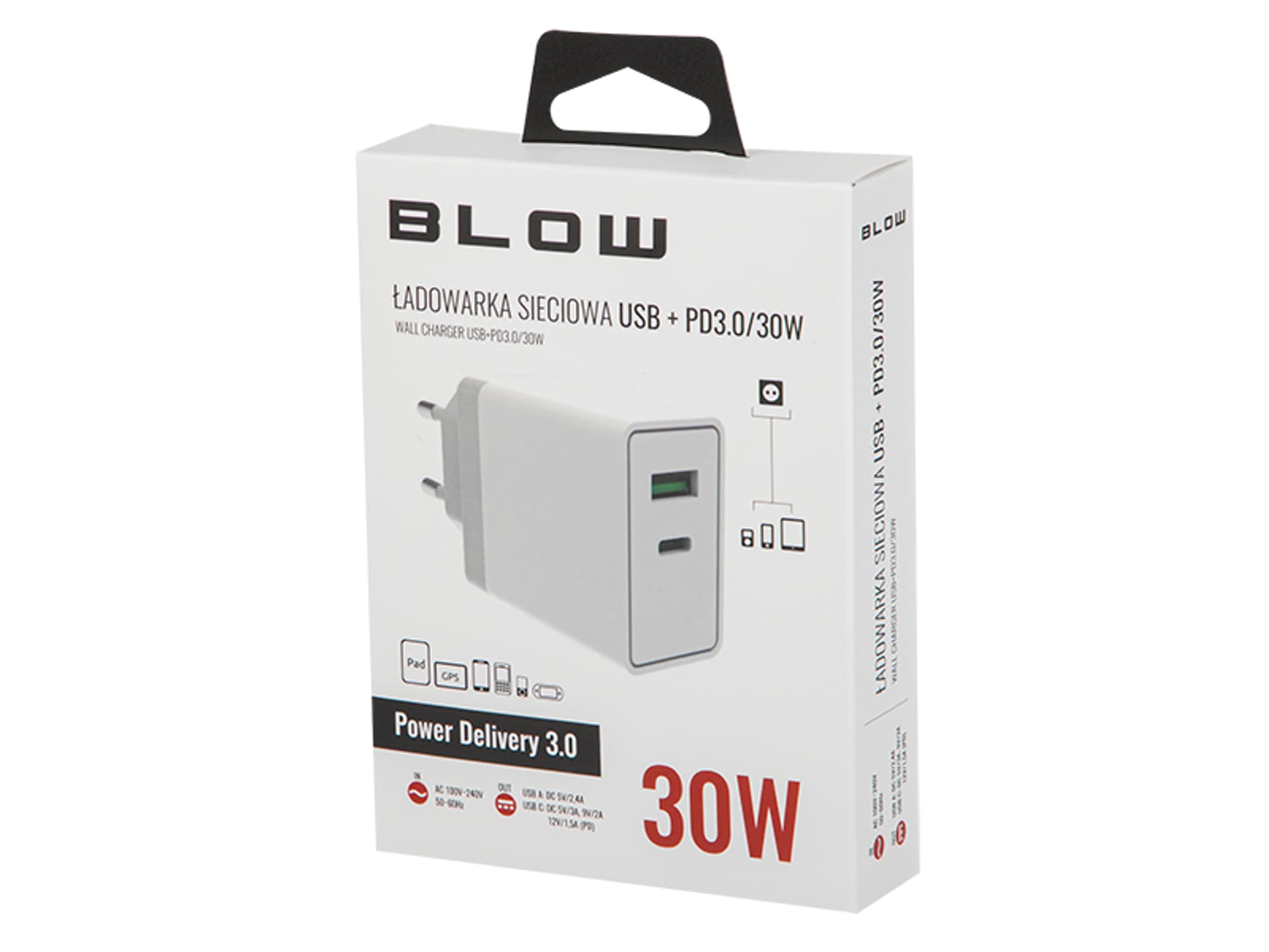 

Ładowarka siec. z gn.USB+USB-C 30W (1PH)