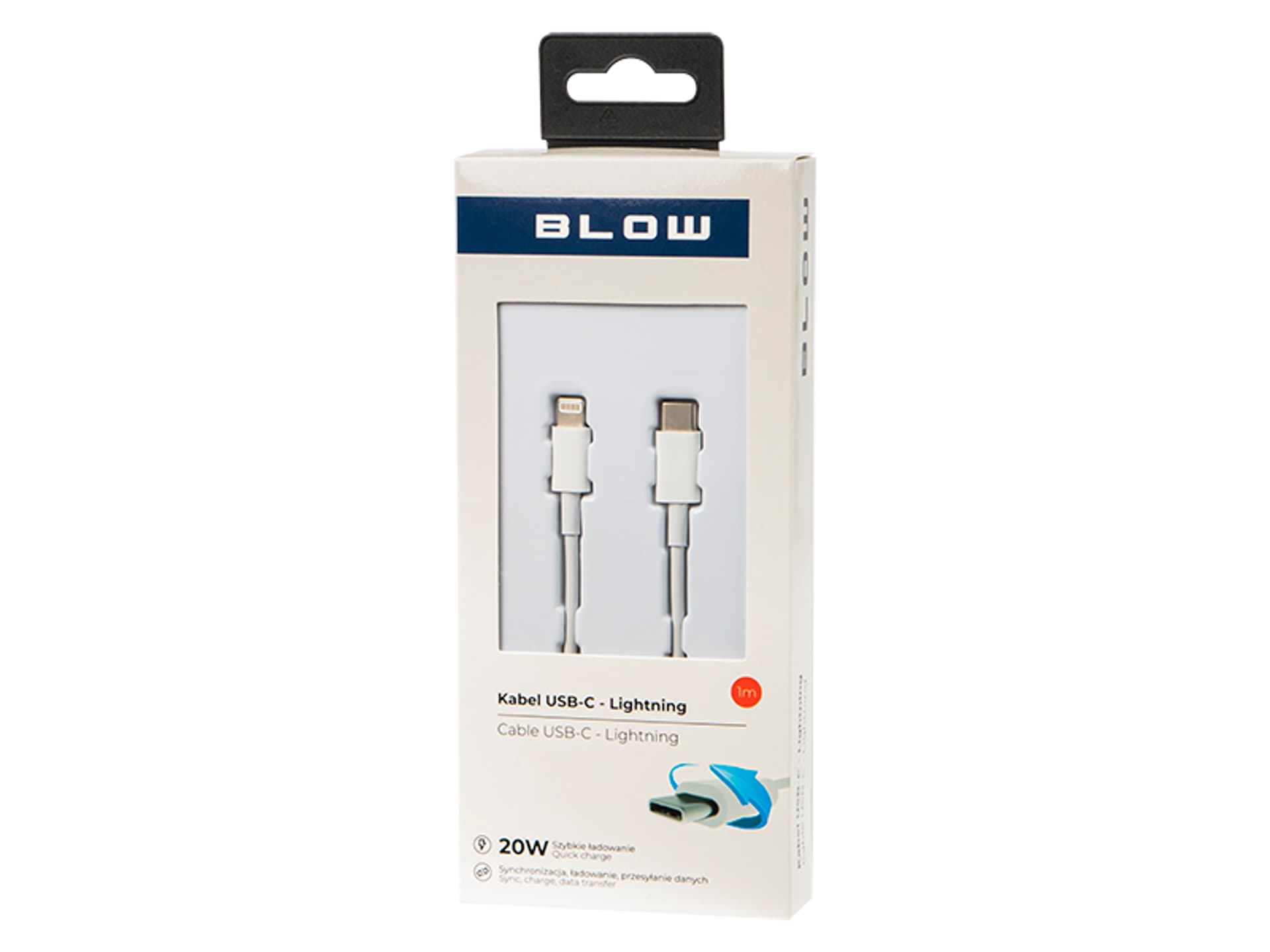 

66-142# Przył.usb-c -iphone 1m białe