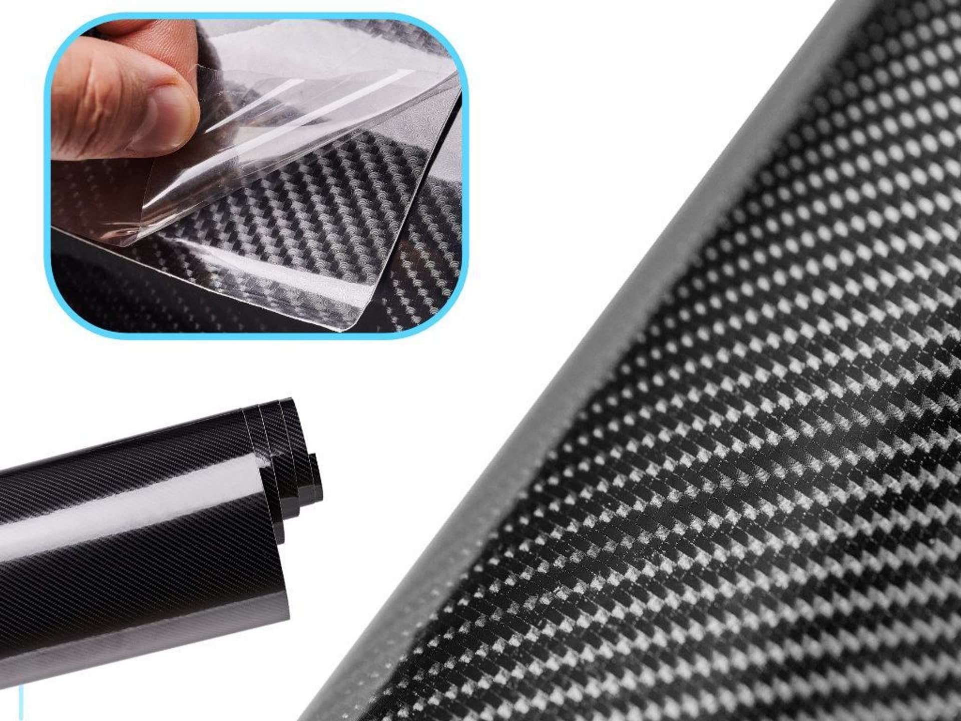 

Folia rolka carbon 5D czarna 1,52x18m