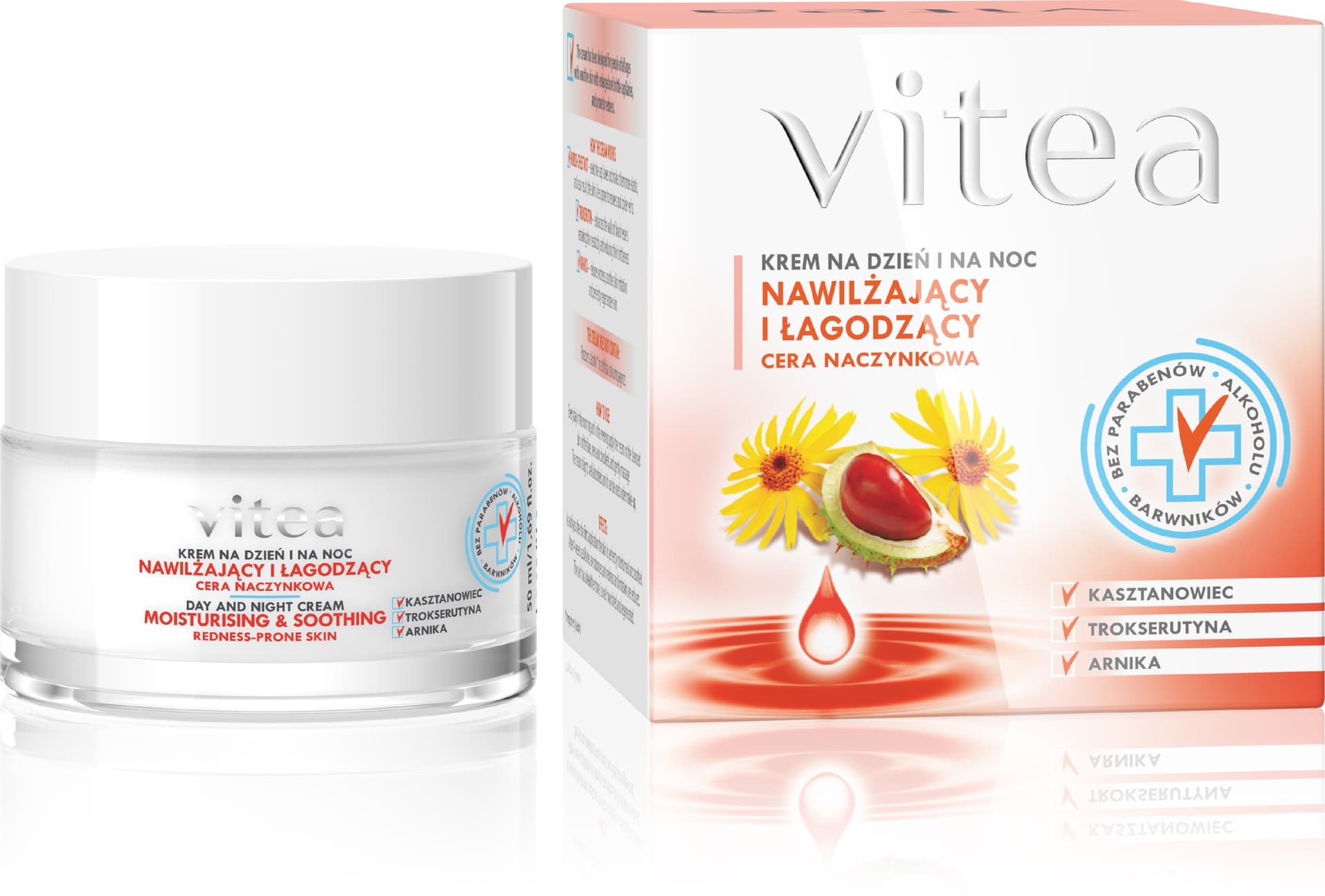 

Vitea Krem nawilżająco-łagodzący na dzień i noc -cera naczynkowa 50ml
