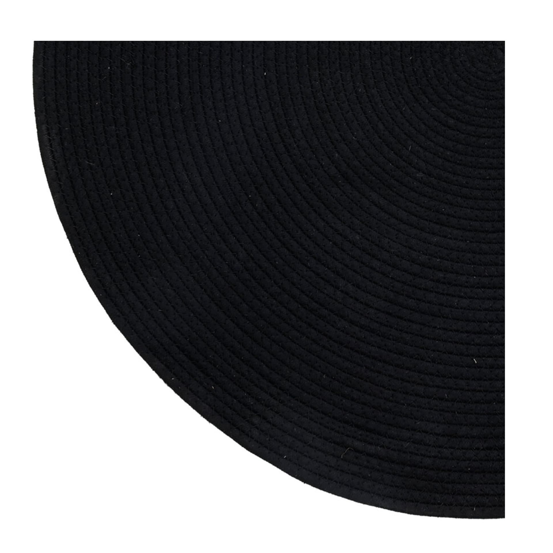 

Dywan pleciony ze sznurka 80 cm czarny