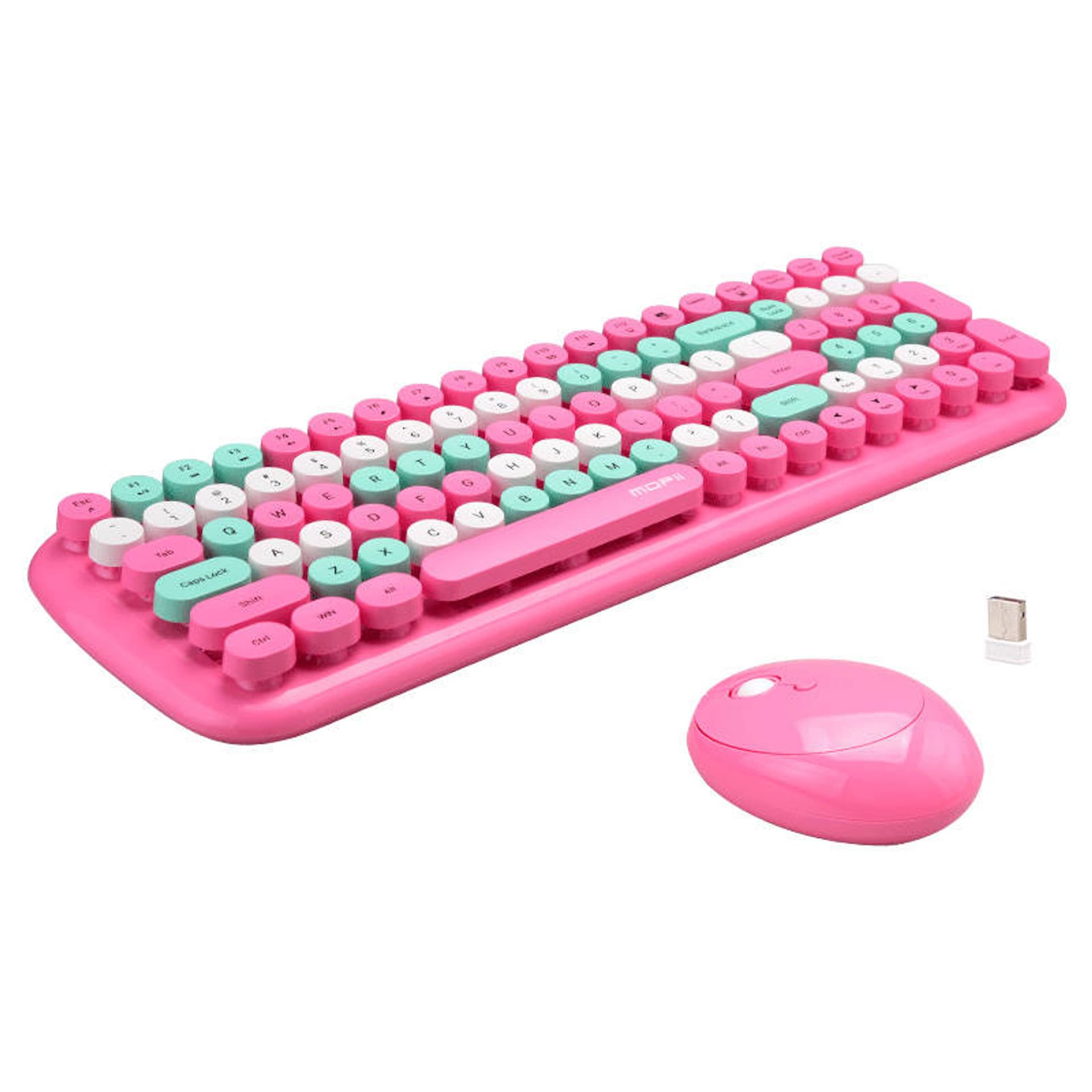 

Bezprzewodowy zestaw klawiatura + myszka MOFII Candy XR 2.4G (różowy)