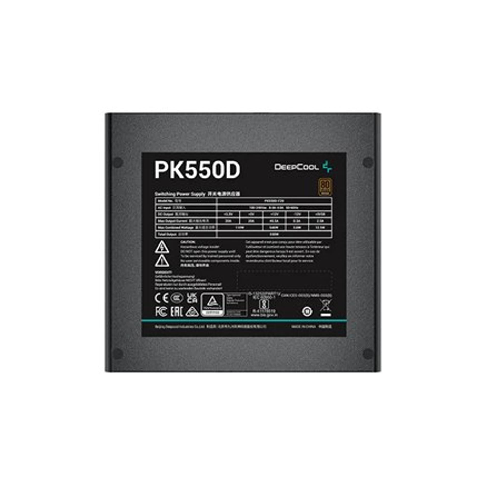

Deepcool PK550D ATX12V V2.4, 550 W, 80 PLUS Bronze Certified