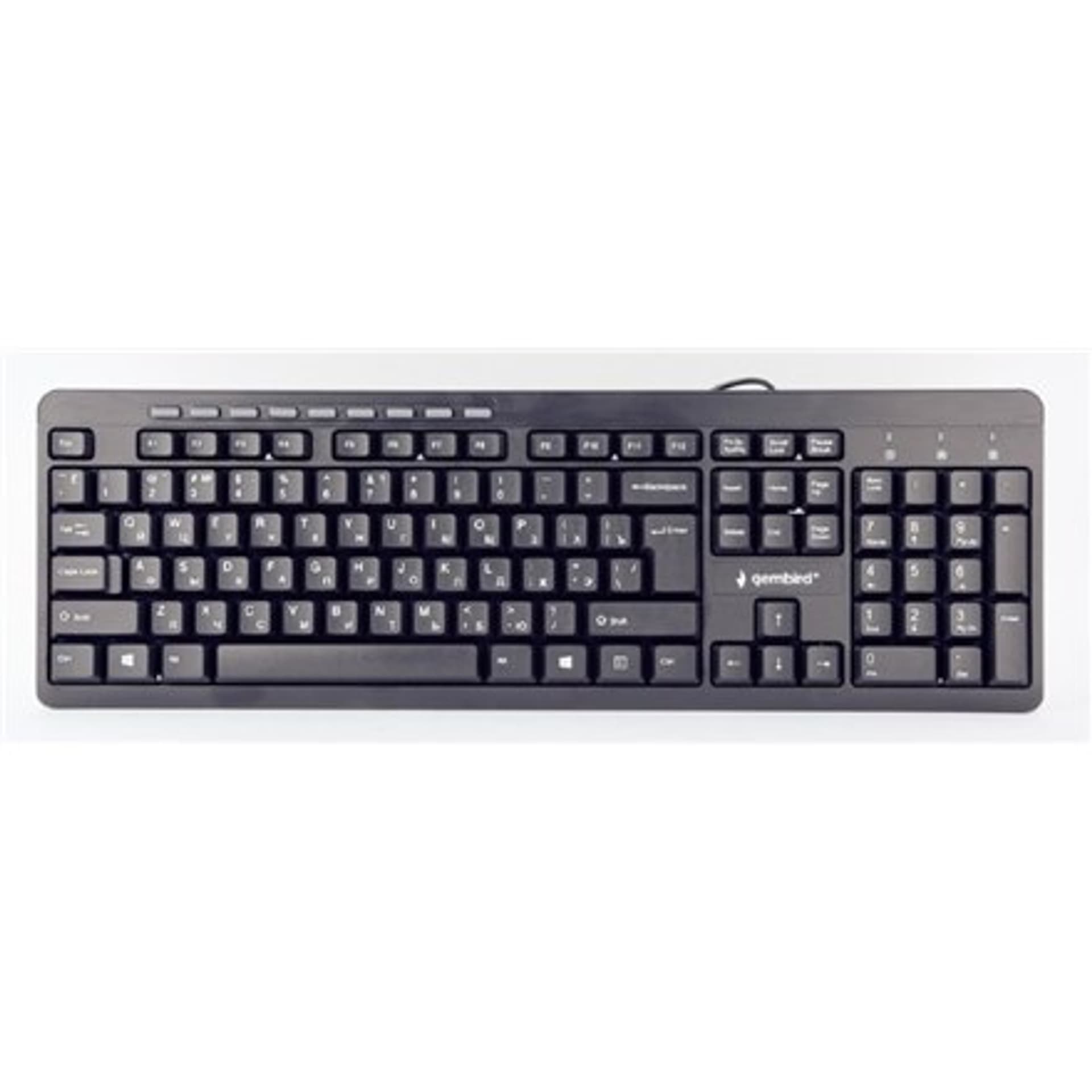 

Gembird Standard Size Multimedia Keyboard KB-UM-106-RU Keyboard, 9 practical multimedia hotkeys for internet and music; Silent a