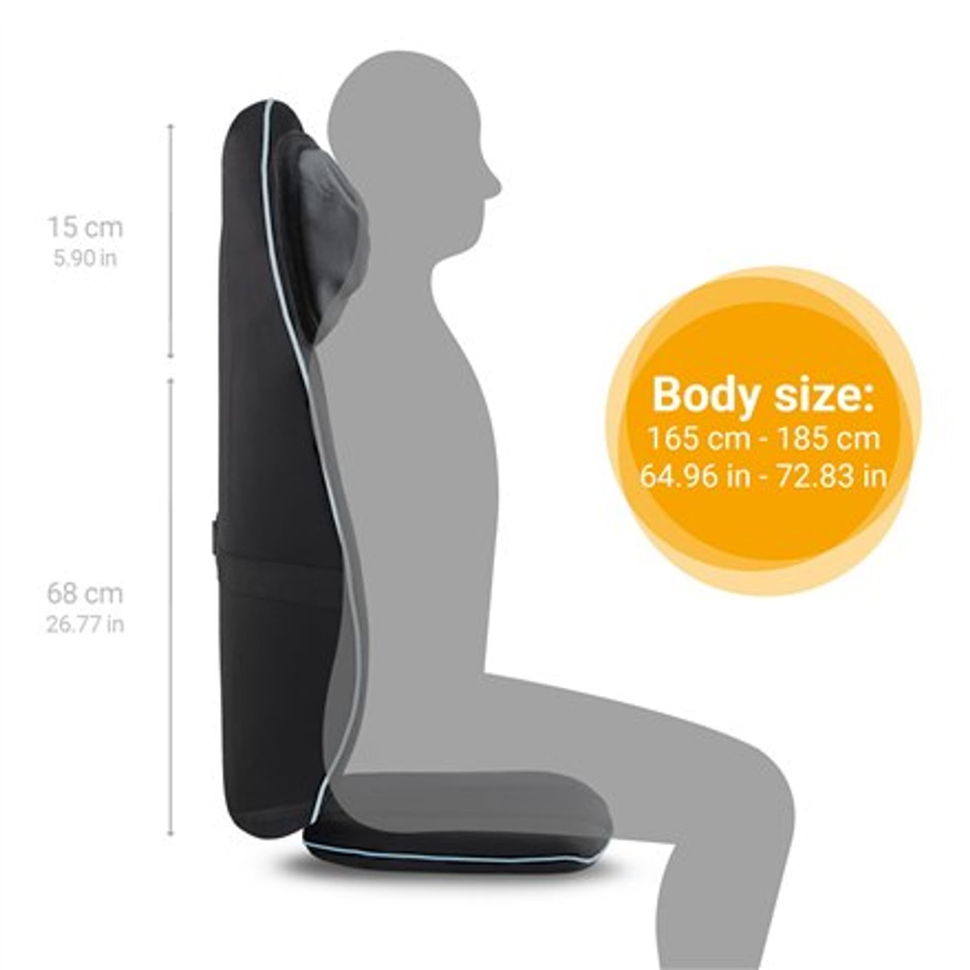 

Medisana MCN New Generation Shiatsu Massage Seat Cover Number of massage zones 3, Heat function, 48 W, Black