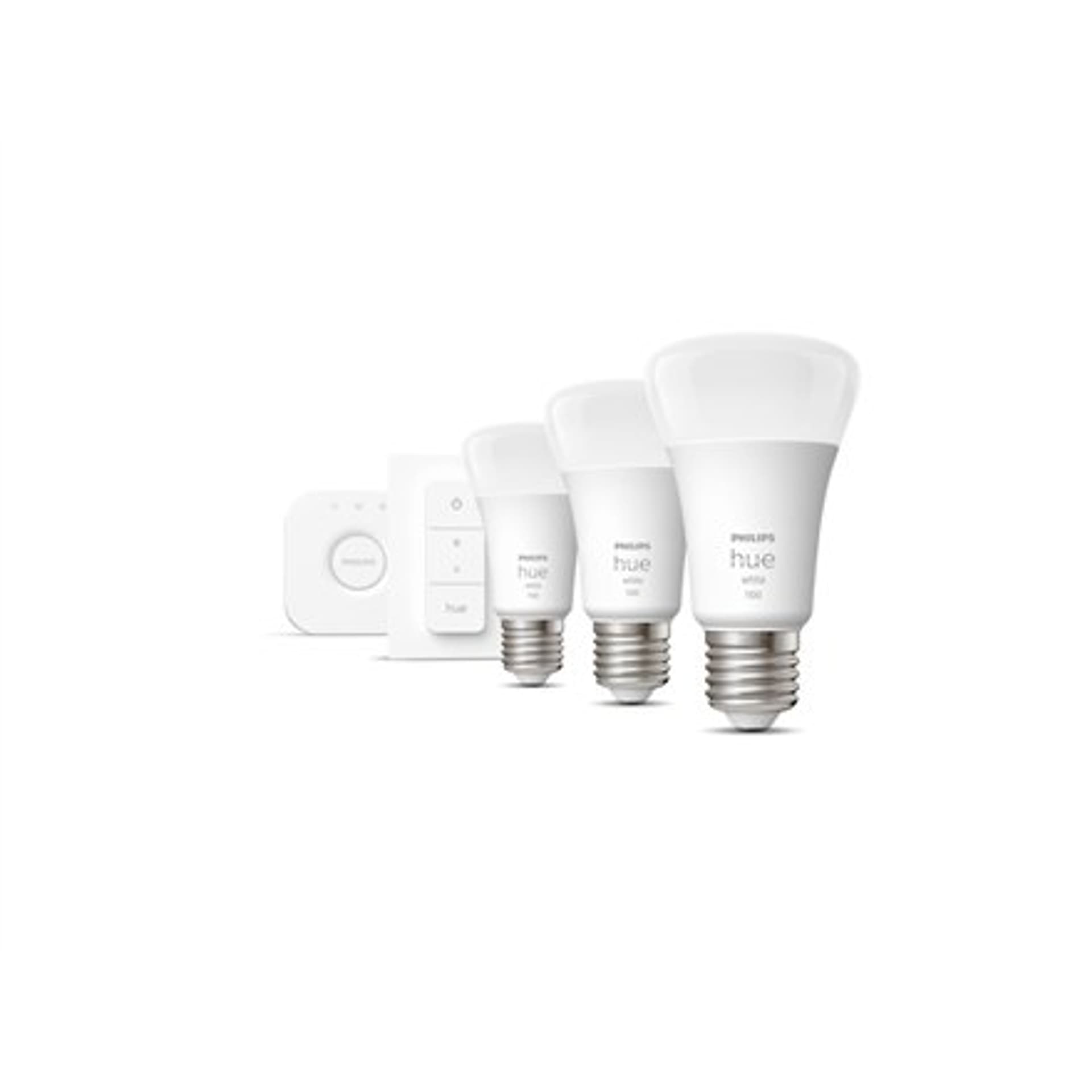 

Philips Hue W Starter Kit 9,5W A60 E27 3pcs, Bridge, Switch