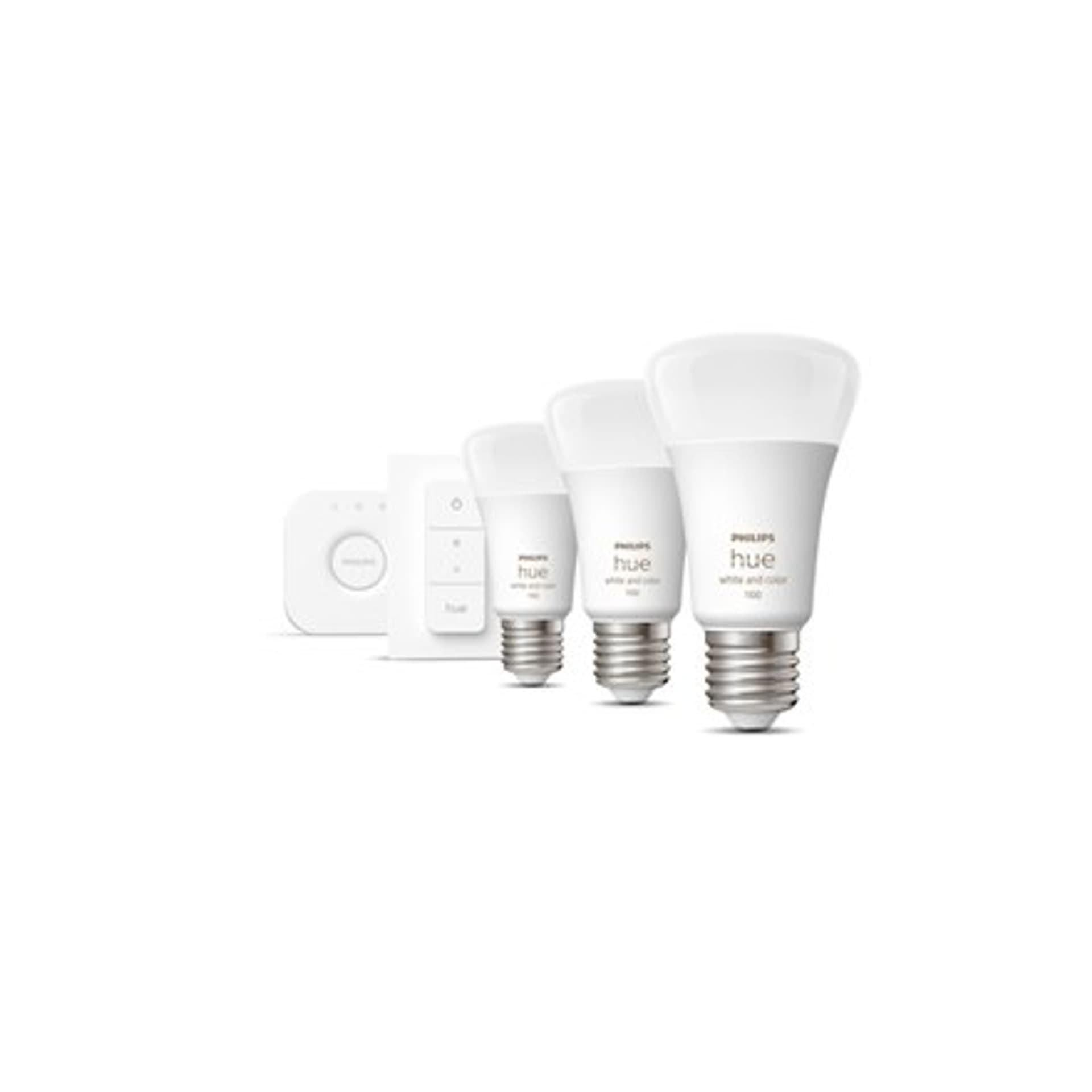 

Philips Hue WCA Starter Kit 9W A60 E27 3pcs, Bridge, Switch