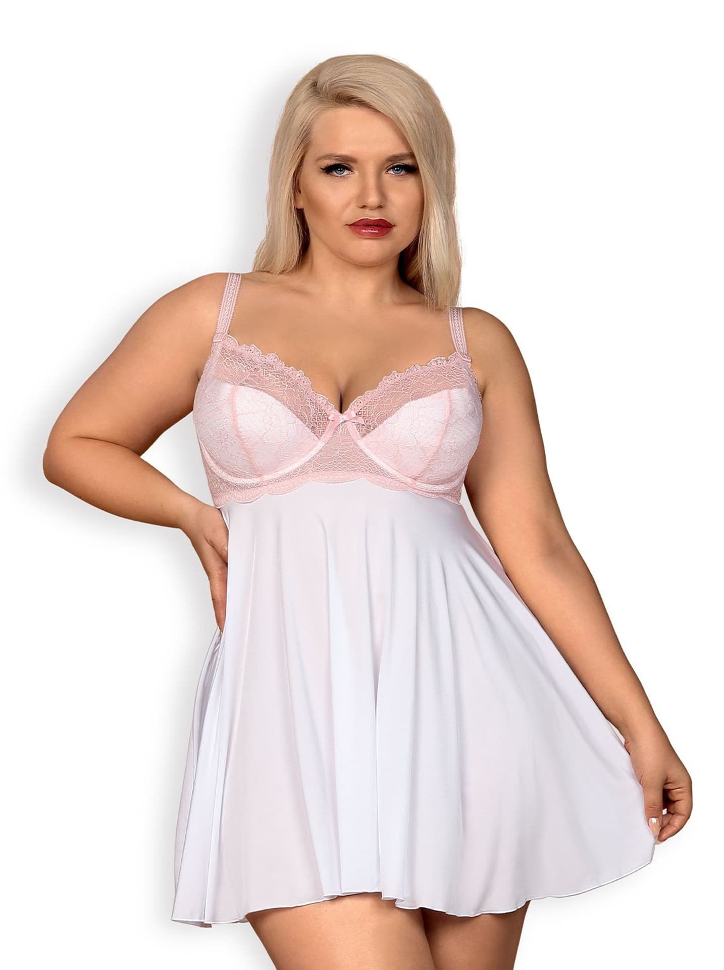 

KOMPLET GIRLLY BABYDOLL (kolor biały, rozmiar S/M)