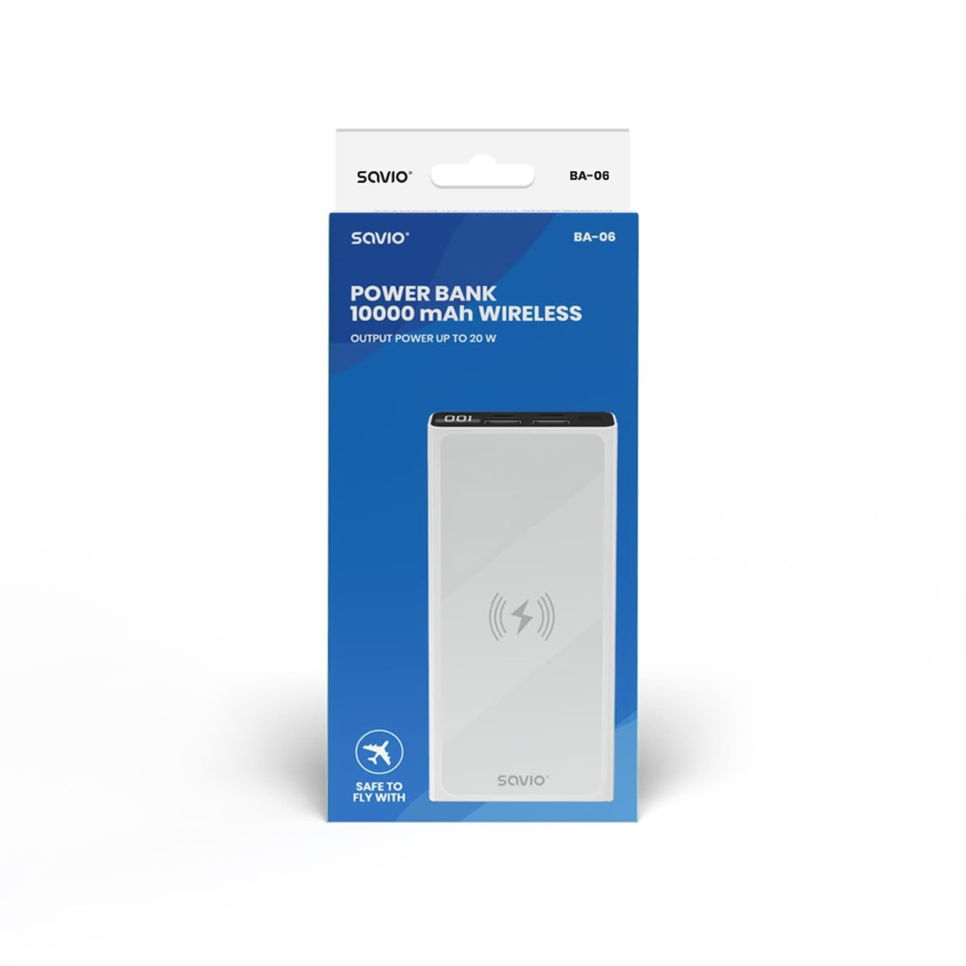 

SAVIO POWERBANK 10000MAH/ŁADOWANIE INDUKCJA, BA-06