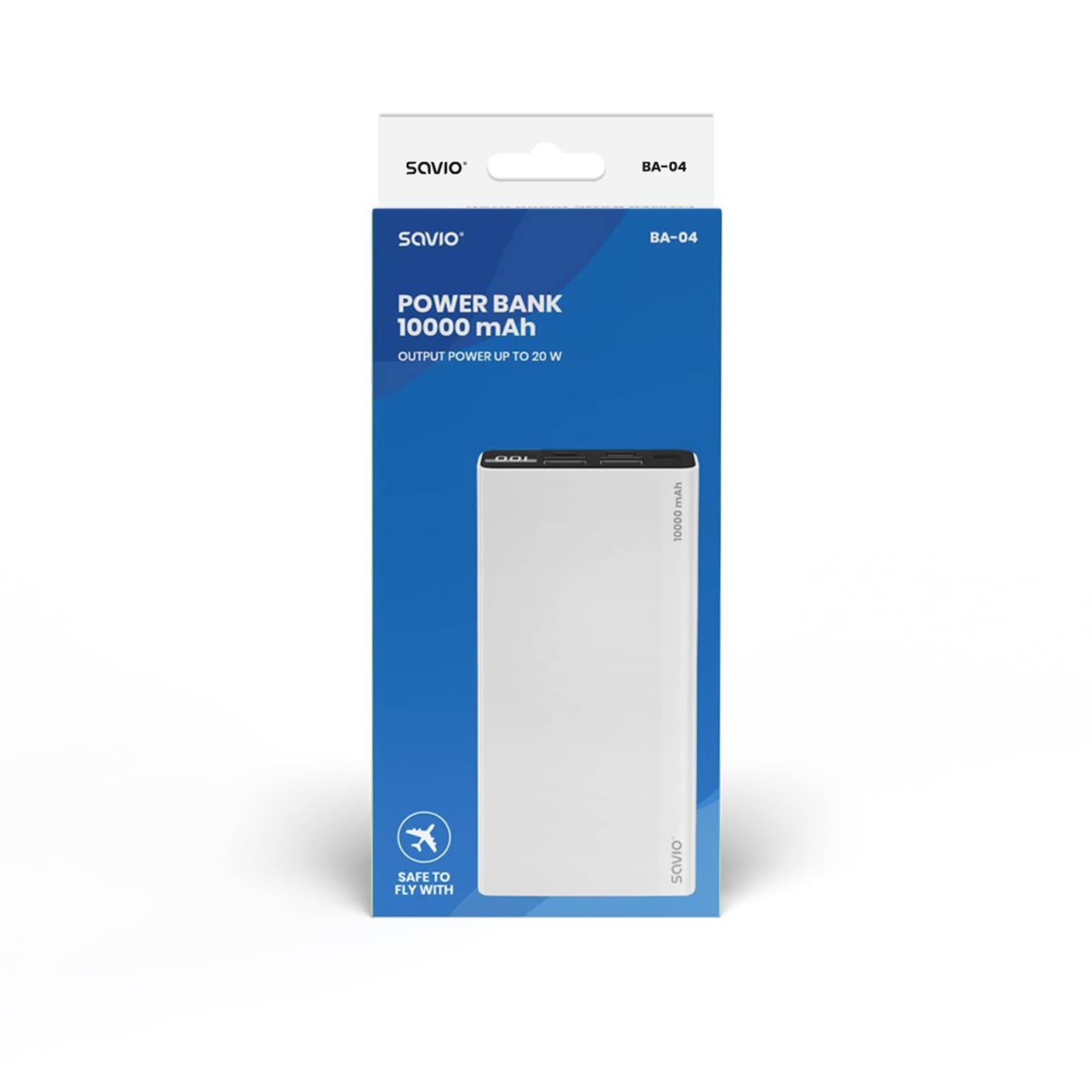

SAVIO POWERBANK 10000 MAH, BIAŁY BA-04