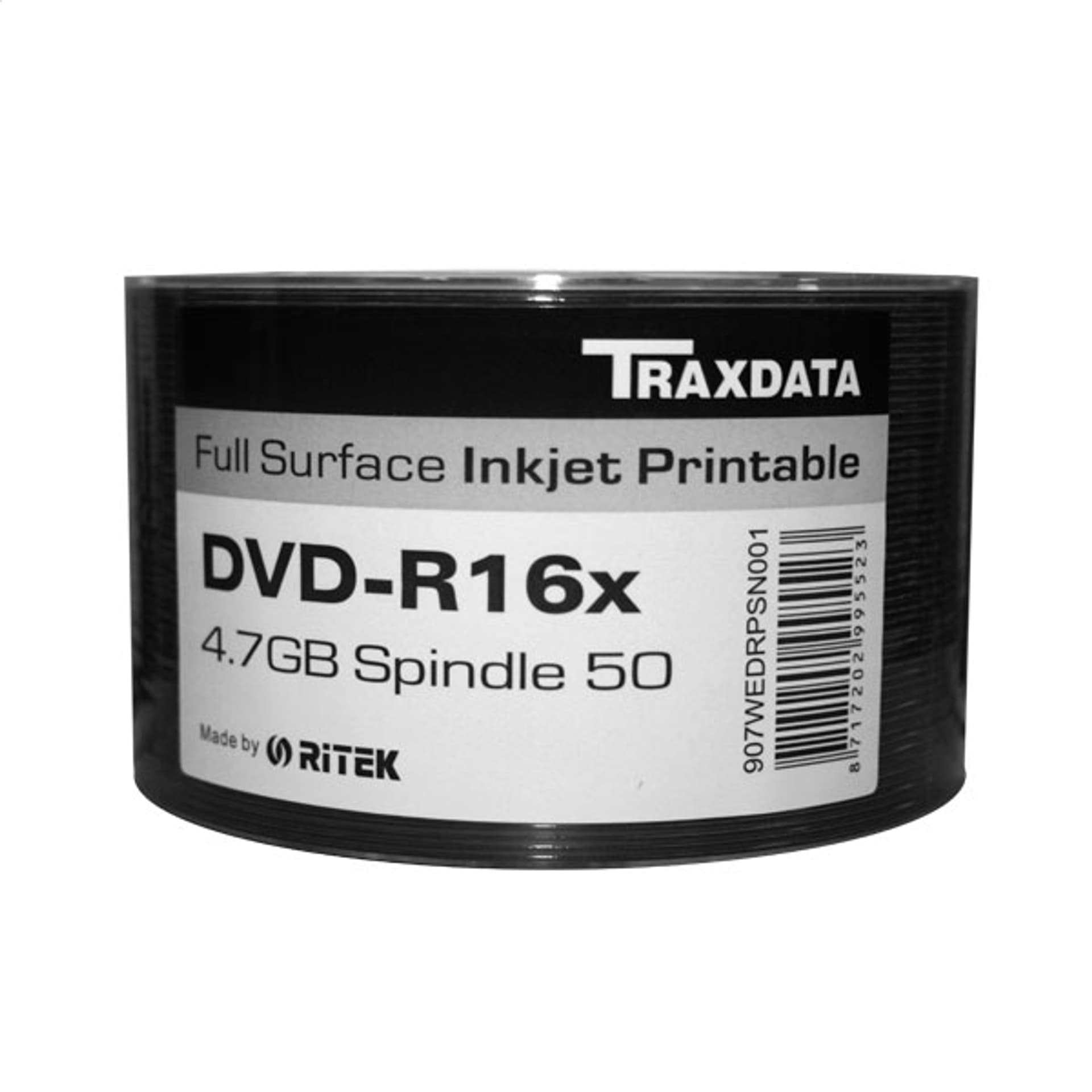 

TRAXDATA RITEK DVD-R 4,7GB 16X PRINTABLE SP*50 907SP50NOPCPL