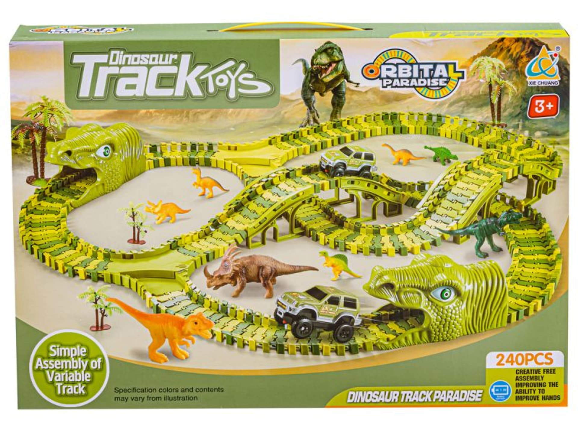 

Duży Tor Samochodowy, Wyścigowy - Park Dinozaurów 240 El.