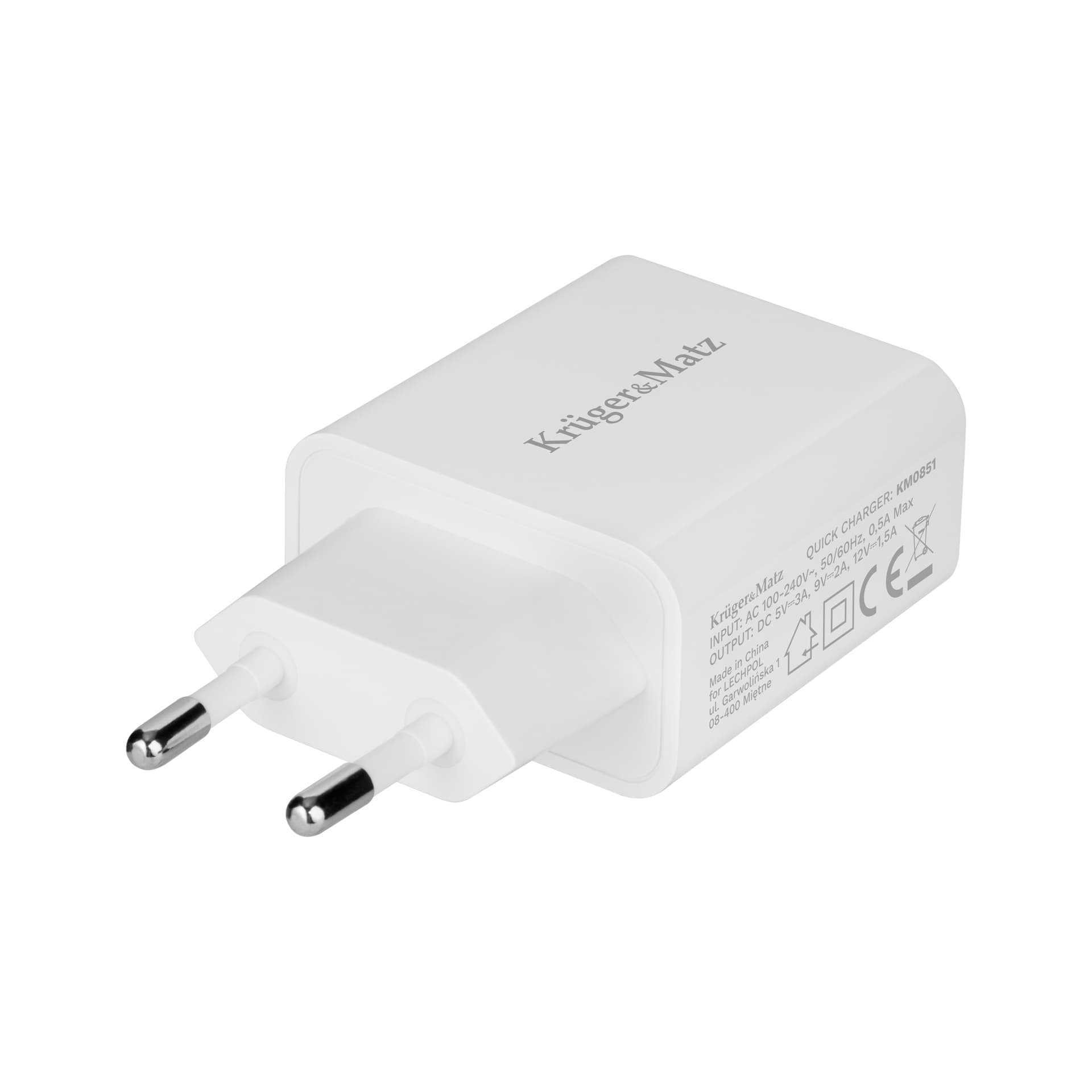 

Ładowarka sieciowa Kruger&Matz z funkcją Quick Charge