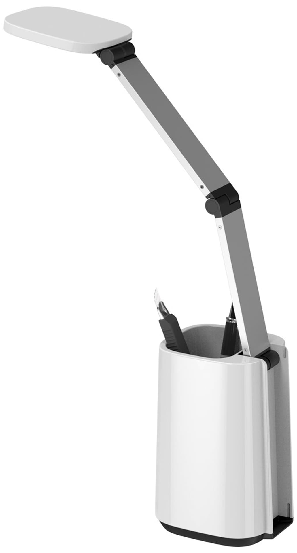 

Nowoczesna lampka na biurko LED Activejet TECHNIC biała z wyświetlaczem LED (data, godzina, budzik) składana, Data/godzina/budzik) składan