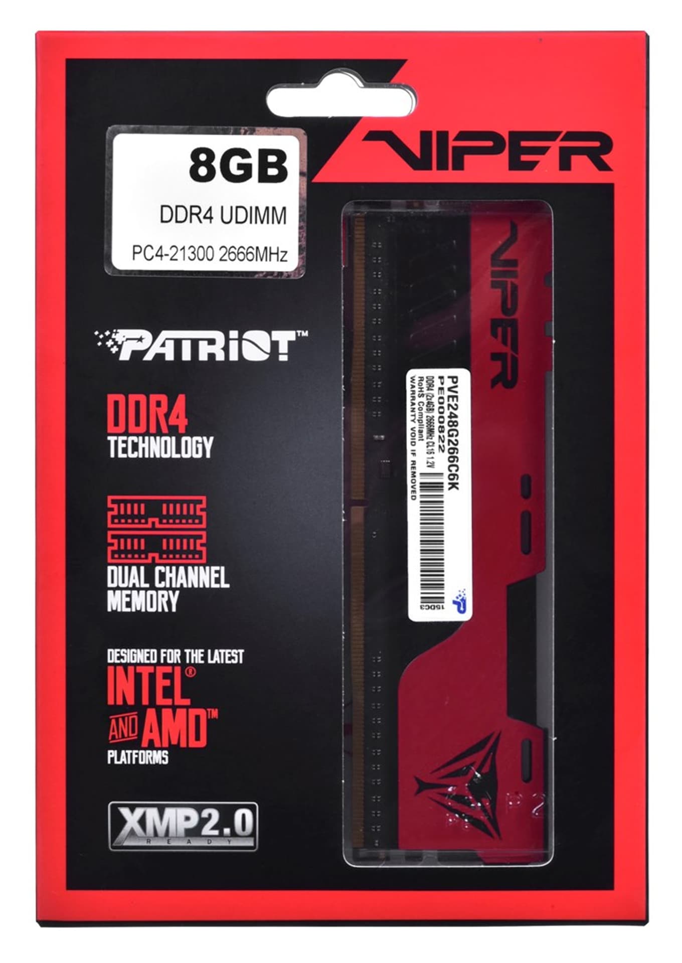 

PATRIOT Viper Elite II 8GB 2x4GB DDR4 2666MHz