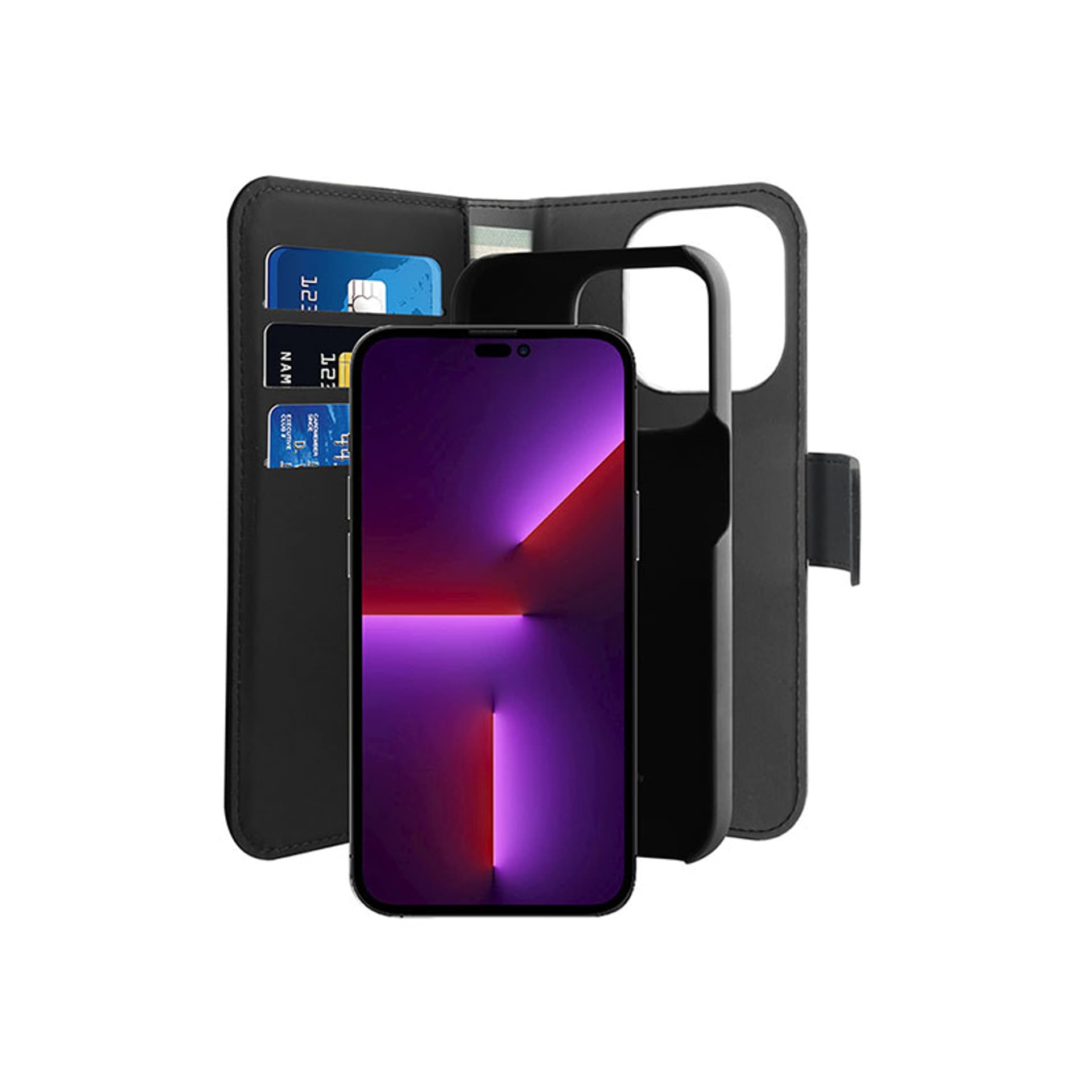 

Puro Wallet Detachable iPhone 14 Pro 6,1" 2w1 czarne/black IPC14P61BOOKC3BLK