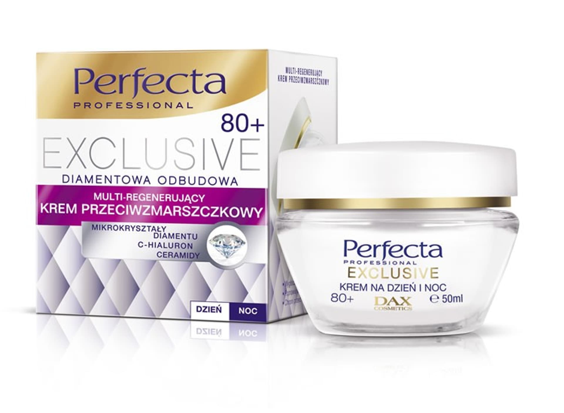 

Perfecta Exclusive 80+ Krem przeciwzmarszczkowy multi regenerujący na dzień i noc 50ml