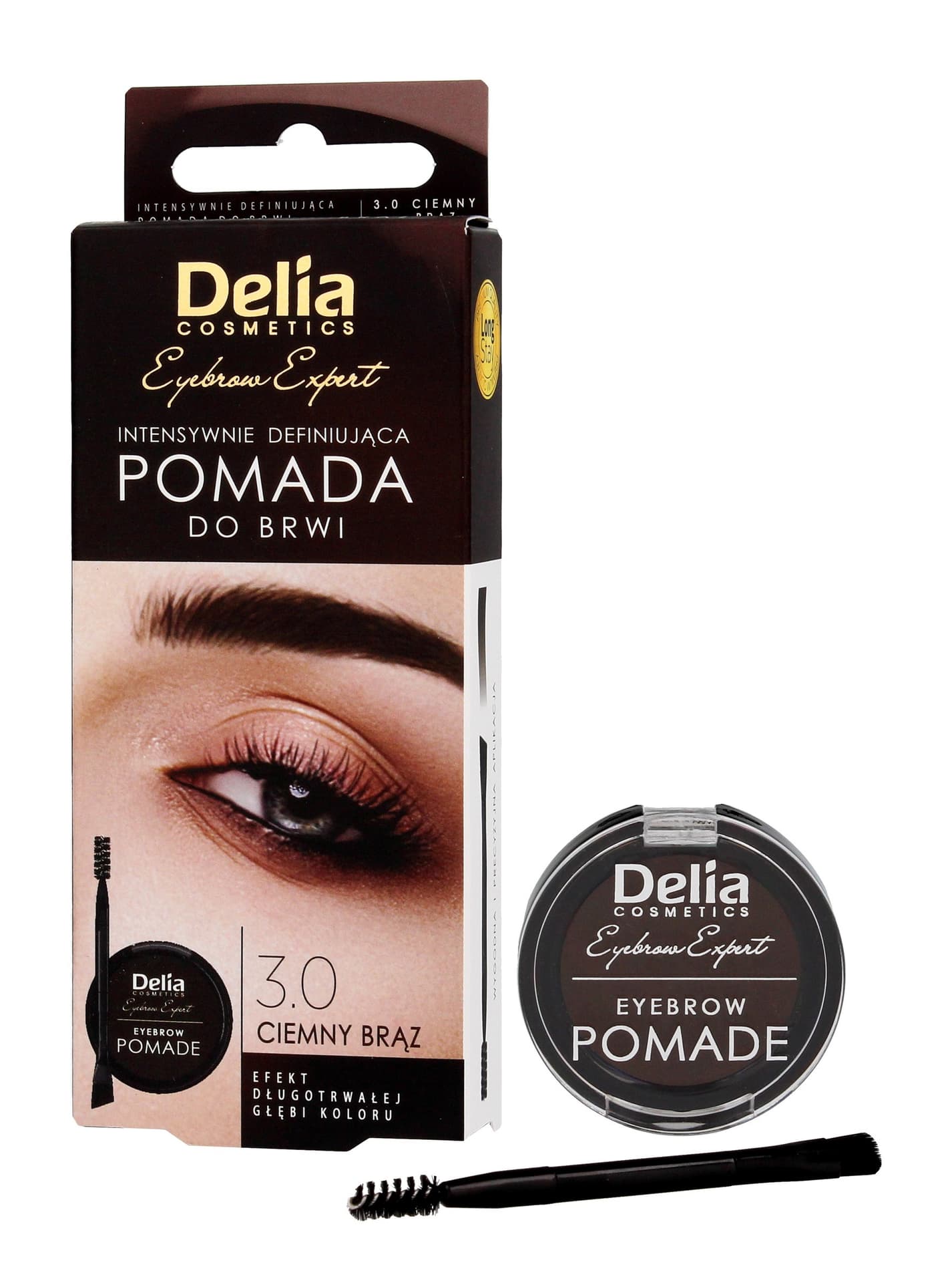 

Delia Cosmetics Eyebrow Expert Pomada do brwi - Ciemny Brąz